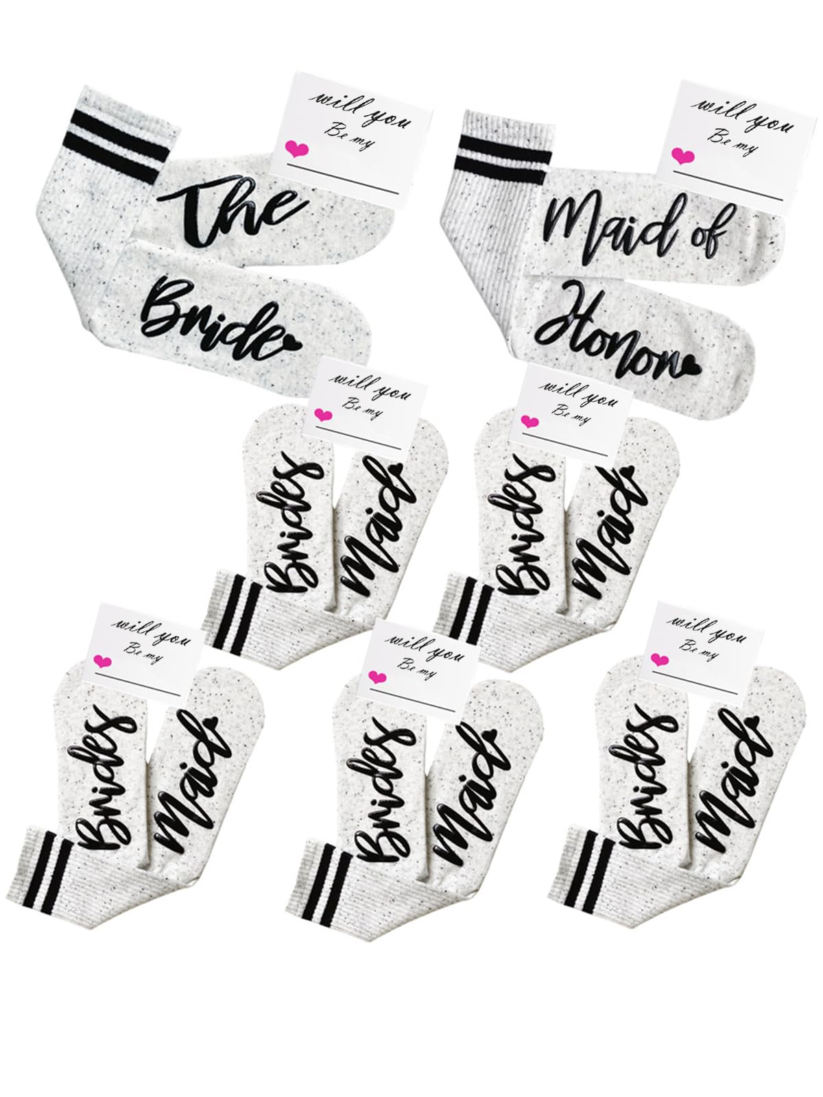Wiffgo Bridesmaid Gifts For Women Her Bachelorette Party Favors Engagement Fuzzy Socks Cute Bride Socks Cotton Wedding Gifts
