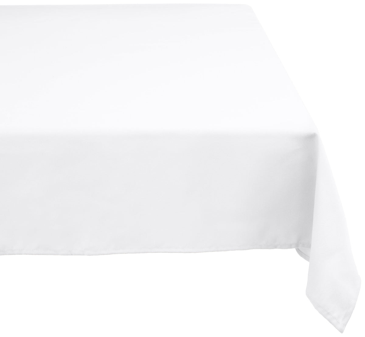 Dii 100% Polyester, Machine Washable, Holiday, Dinner Solid Tablecloth 60 X 104, White, Seats 8 To 10 People