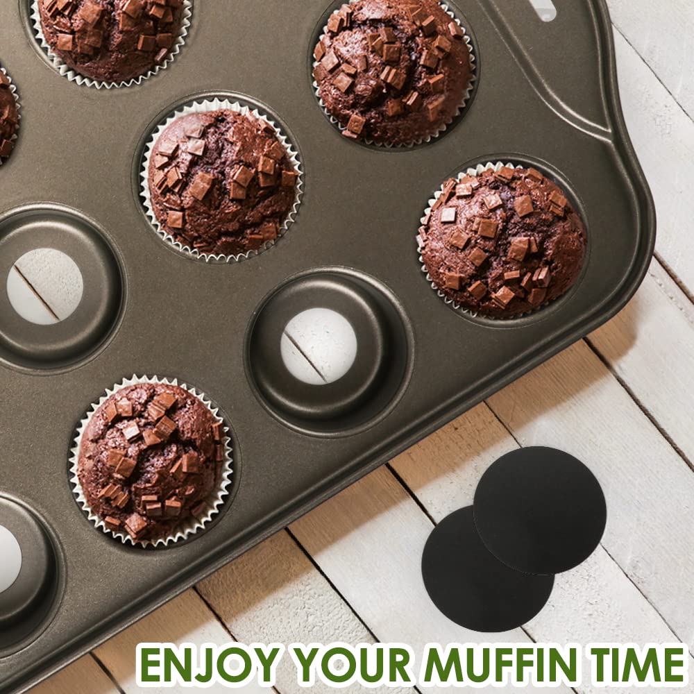 Cyimi Mini Muffin Pan 12 Cup With Removable Bottom,Nonstick Cupcake Pans For Baking,Mini Muffin Cheesecake Tin For Oven, 12 Cavi