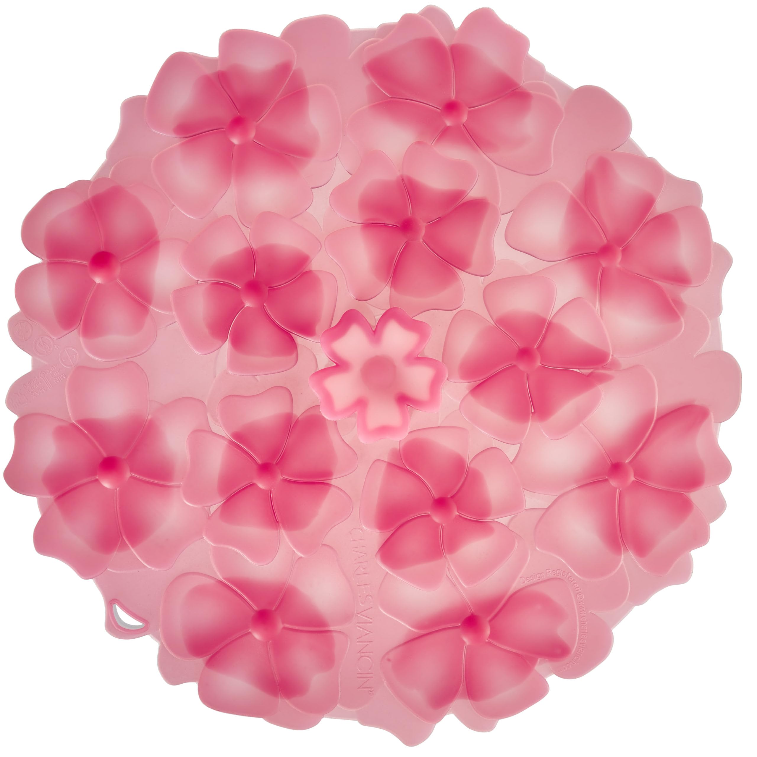 Charles Viancin Silicone Lids - Geranium Silicone Bowl Covers/Airtight Pan Lid (11 Inch Candy Pink)