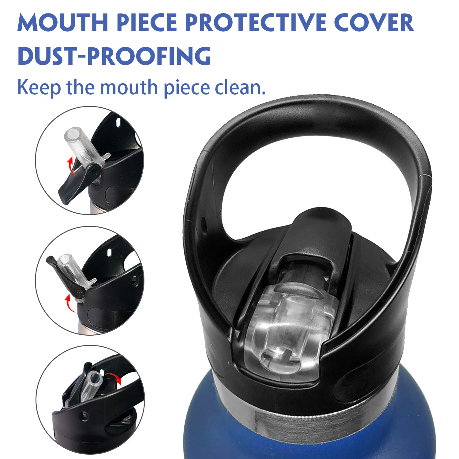 Straw Lid For Hydro Flask Standard Mouth, Simple Modern Ascent Lid With Straw. Improved Replacement Cap Multi-Compatible With 1.