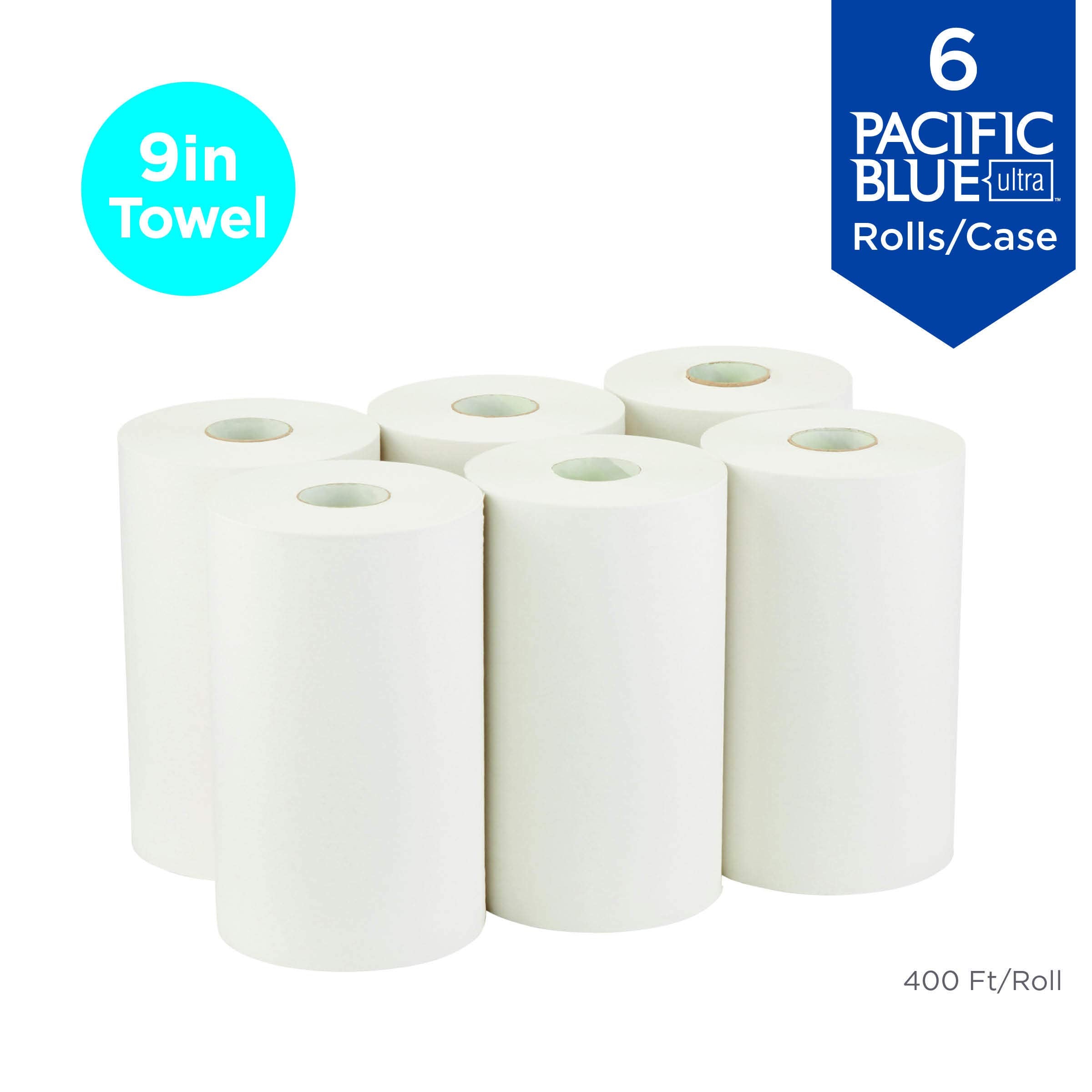 Georgia-Pacific Towel Roll, 1-Ply, 9-3/4'' X 400' Length, 6Rl/Ct, White