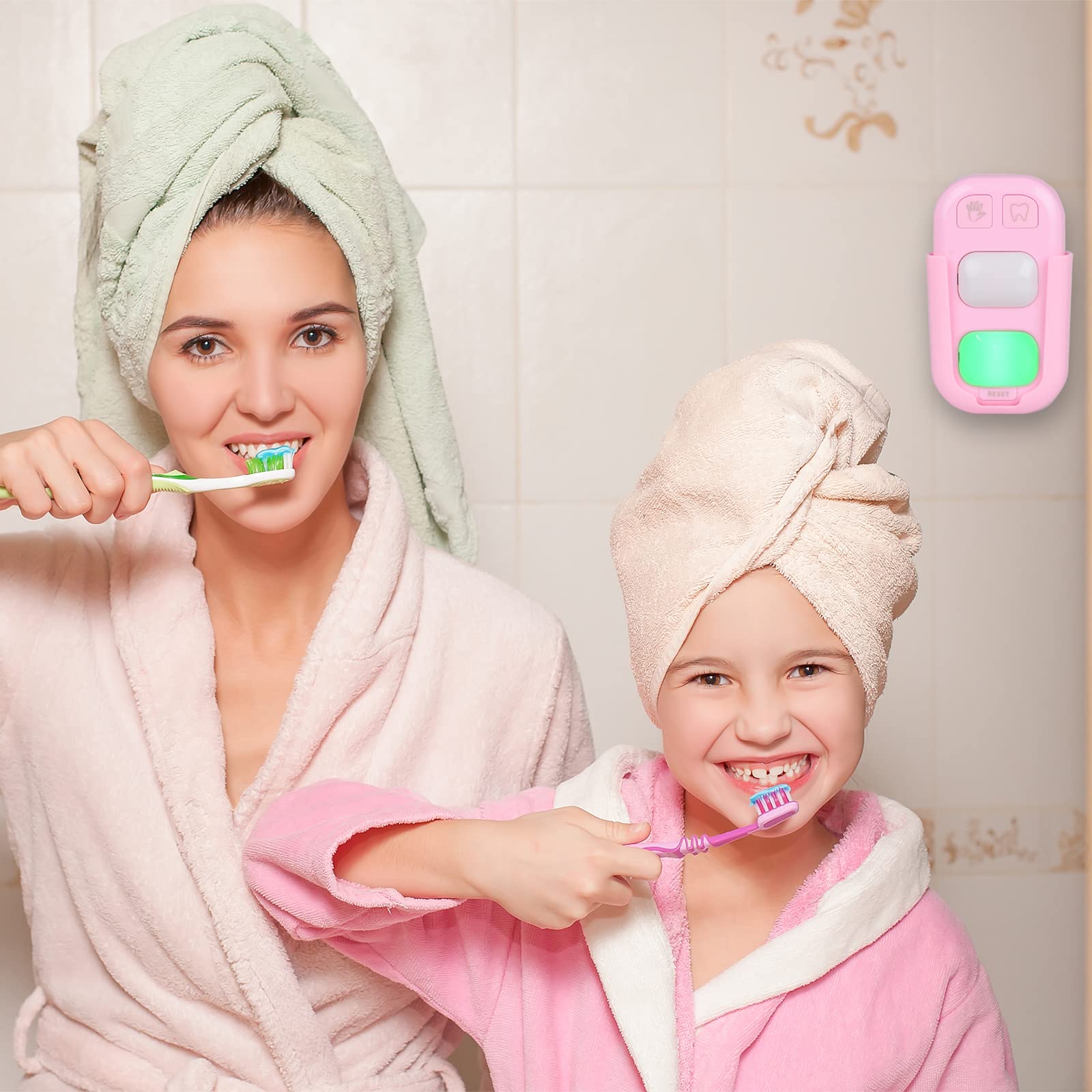 Timer For Kids, 2 Minutes Teeth Brush Timer,20 Seconds Bathroom Hand Washing Timer, Color Indicator Light Stick On Bathroom Time