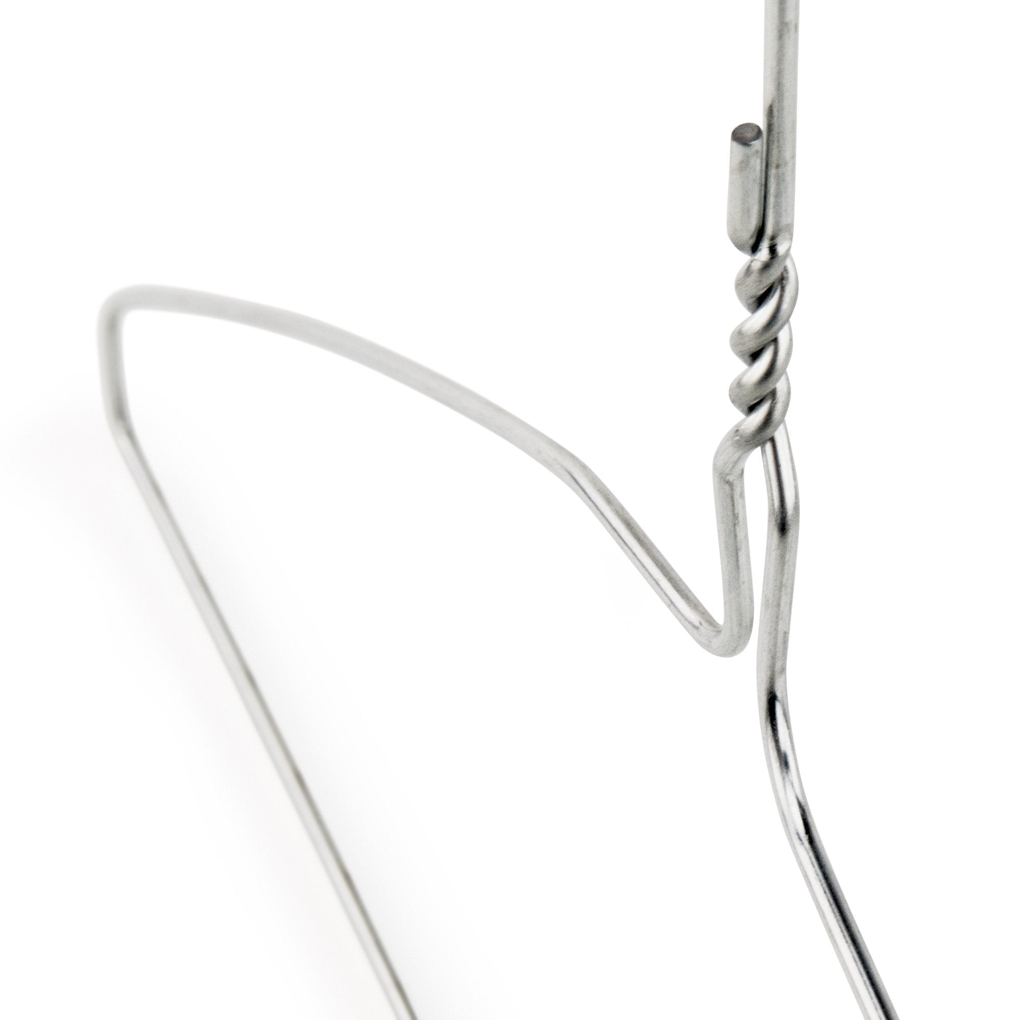 HANGERWORLD Silver Metal Wire Clothes Hangers, 16inch, 13 Gauge, 10 Pack, Durable Garment Coat Hangers