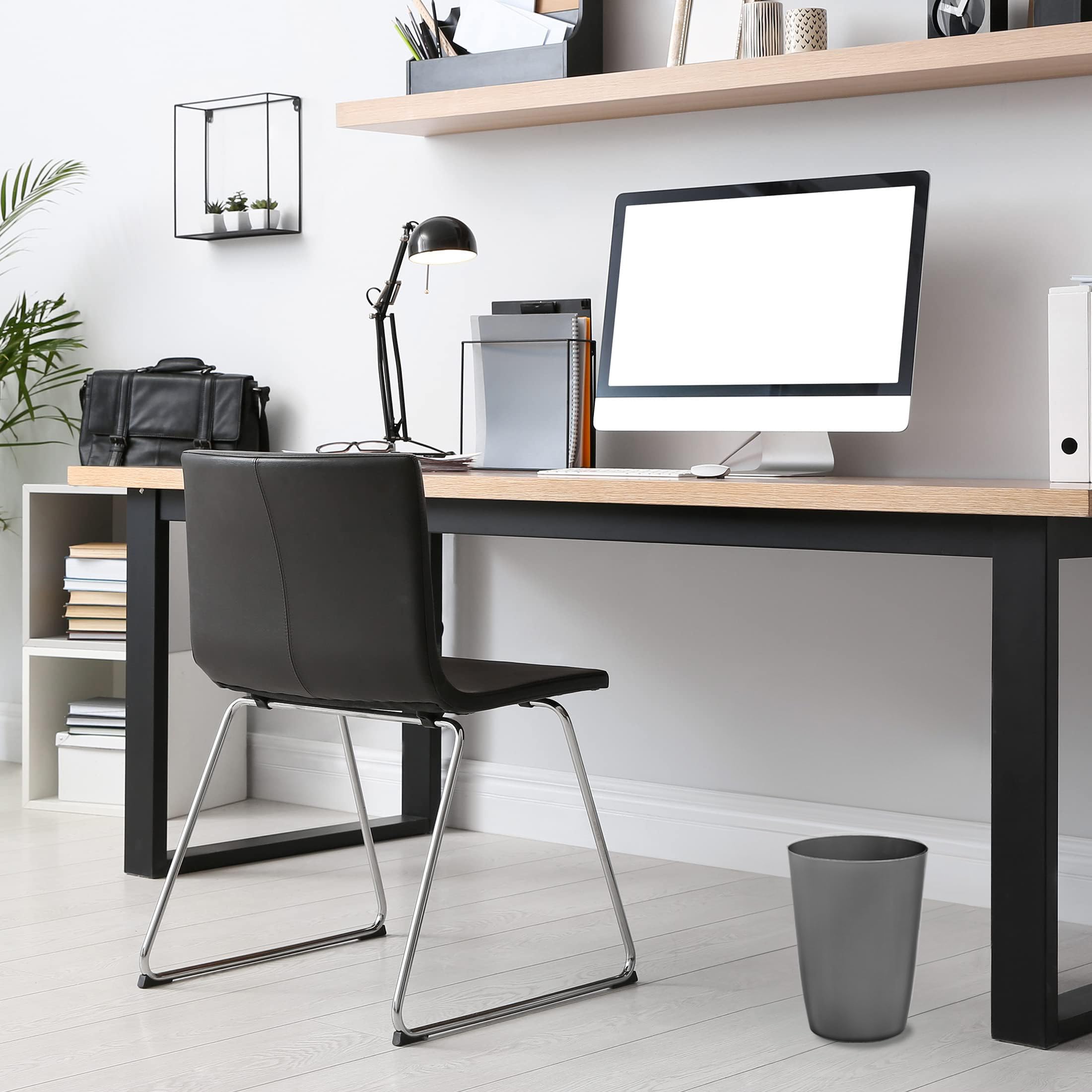 Hold N Storage Small Trash Can-Open Top Garbage Cans For Kitchen, Office, Dorm, Bathroom, Etc.-Waste Can For Compact/Tight Space