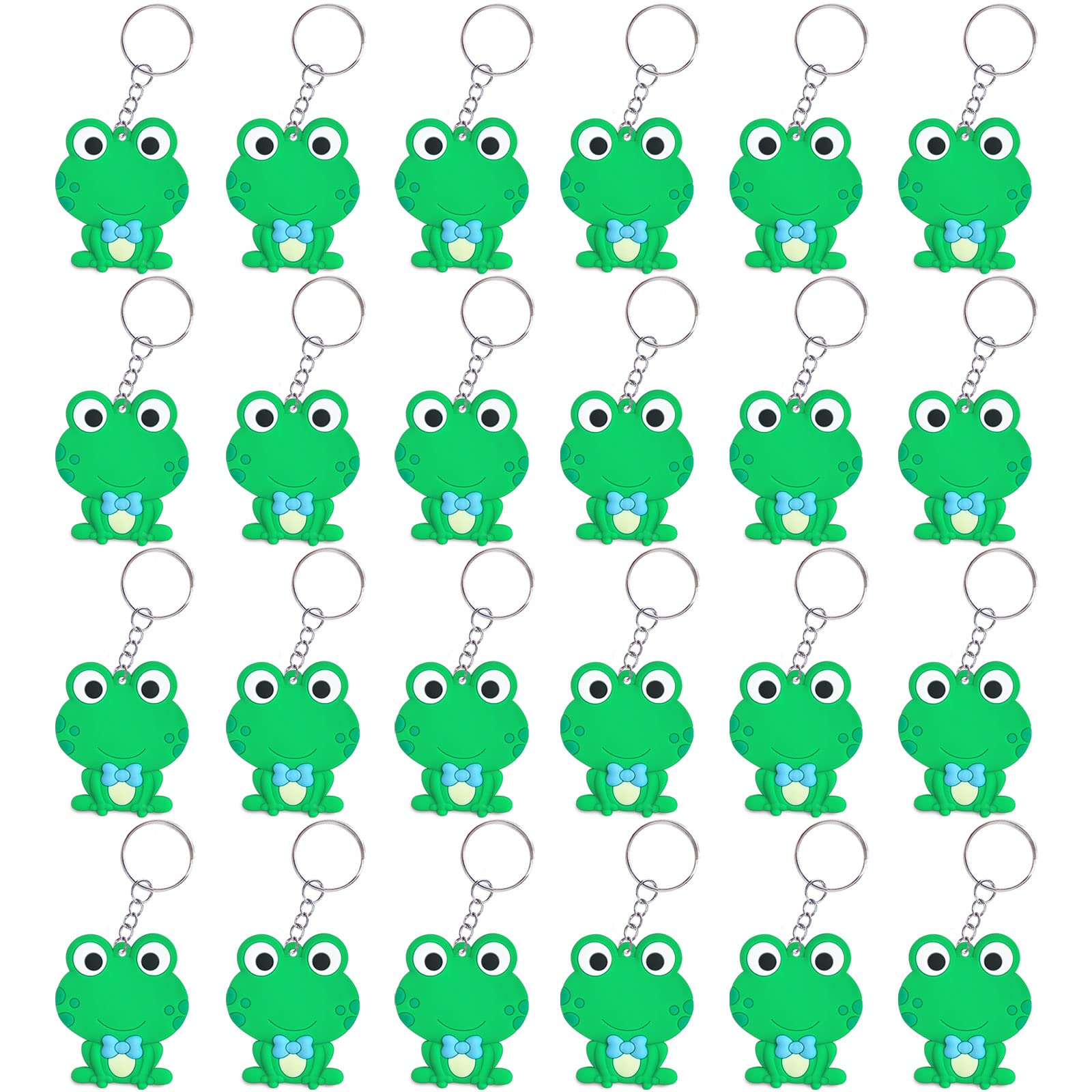 CiciBear 24 Pack Green Frog Party Decorations for Guests, Frog Prince Themed Party,Animal Baby Shower, School Party, Back to the