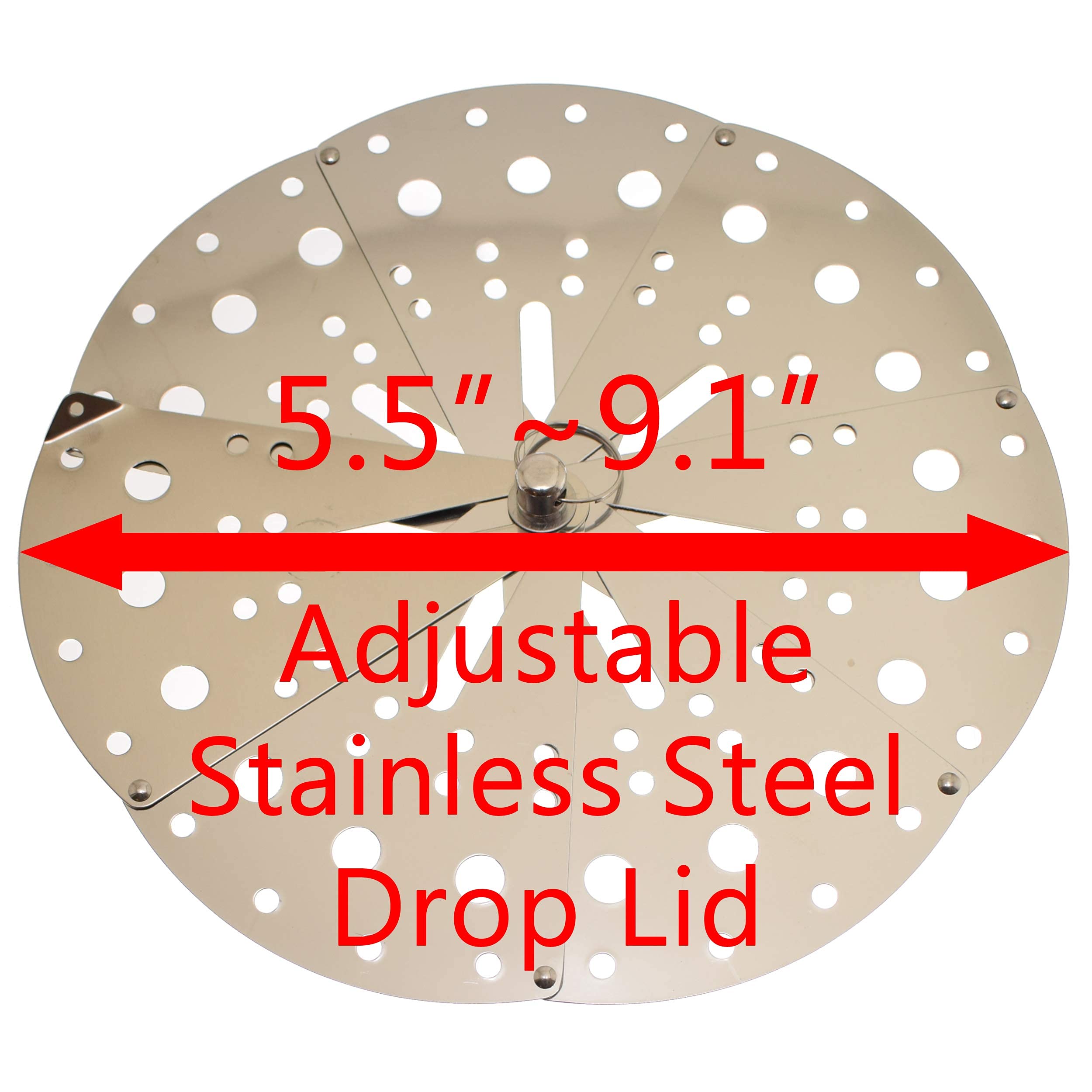 Drop Lid Otoshibuta Flexible Size - Cooking Drop Lid Adjustable Stainless Steel Lid 5.5''-9.1'' Steamer Basket