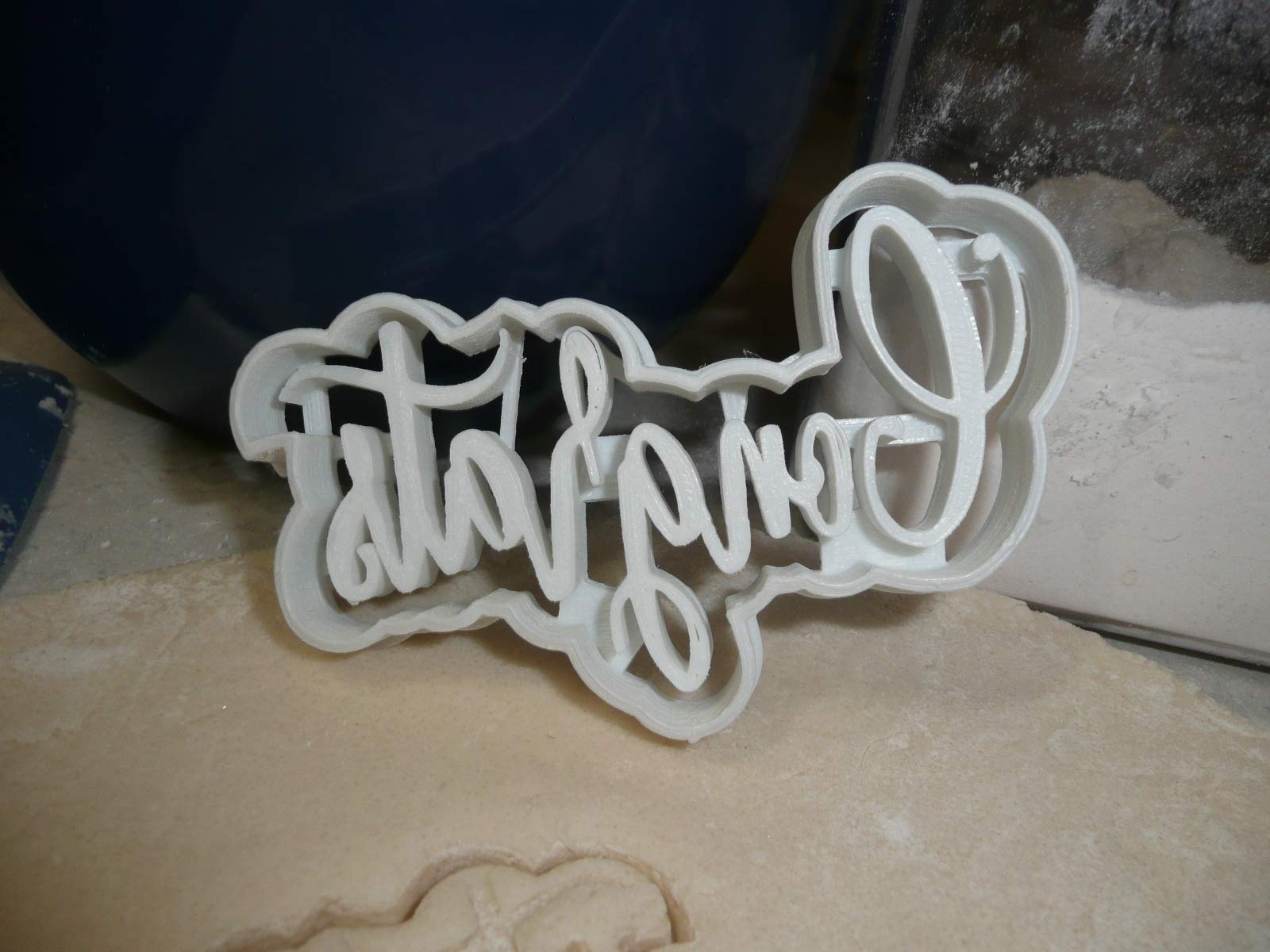 Congrats Congratulations Word Fancy Writing Good Wishes Cookie Cutter Made In Usa Pr2515