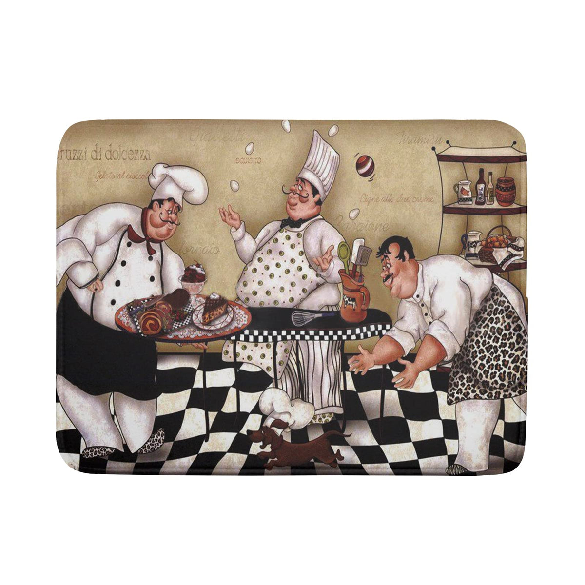 Fat Chef Dish Drying Mat For Kitchen Counter 18X24 Inch Microfiber Absorbent Drying Pad Chef Kitchen Drying Mat Dishes Pad Dish