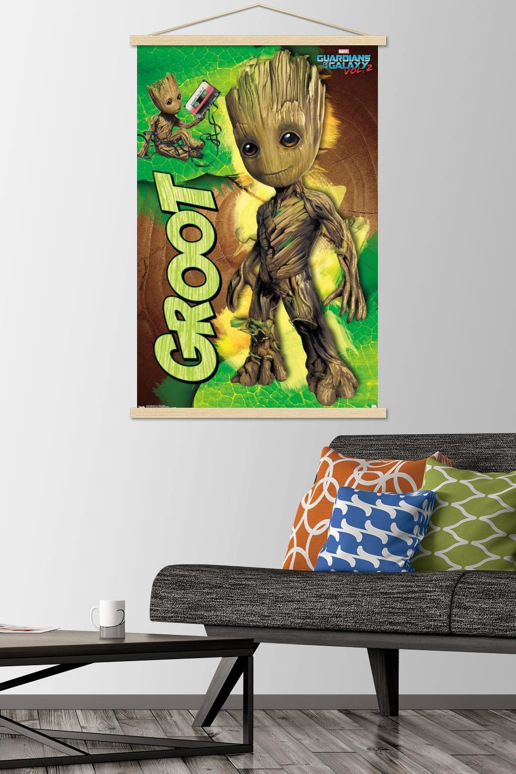 Trends International Marvel Cinematic Universe - Guardians Of The Galaxy 2 - Groot Wall Poster, 22.375'' X 34'', Premium Print A