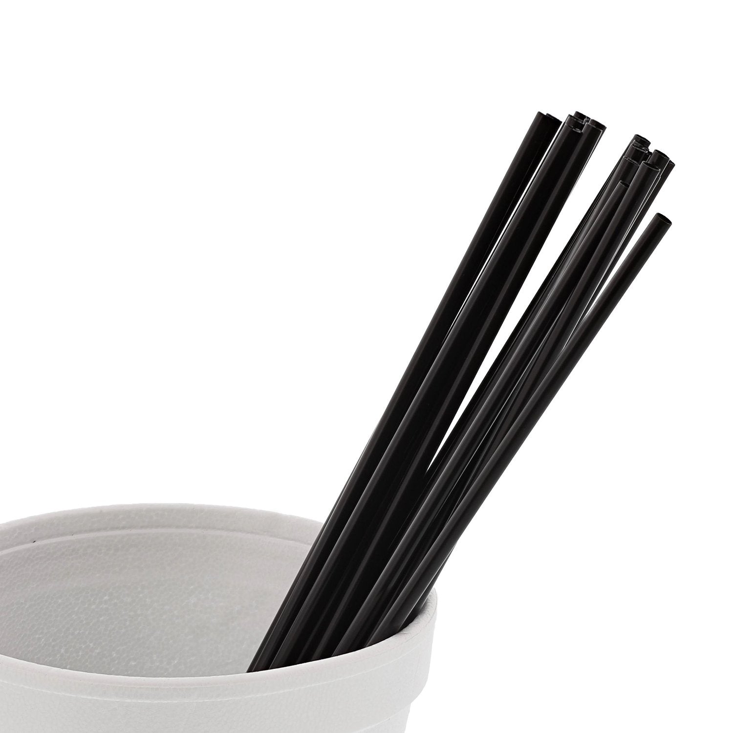 Royal 7.5'' Black Sip Straw, Package Of 1000