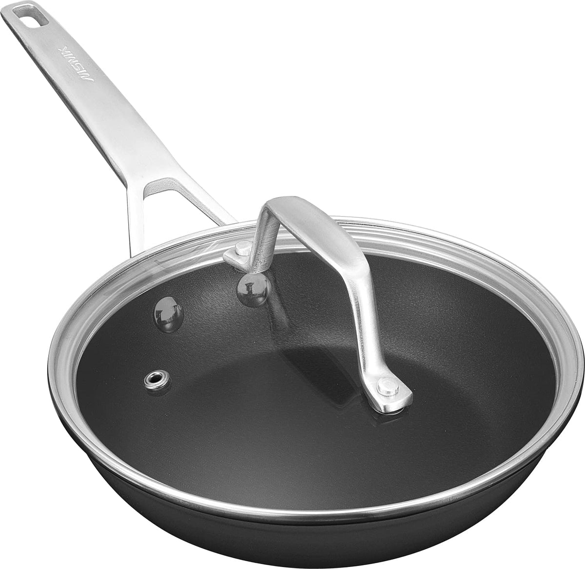 Msmk 7 Inch Small Egg Nonstick Frying Pan With Lid, Eggs Omelette Burnt Also Non Stick, Scratch-Resistant, Induction Skillet, Ov