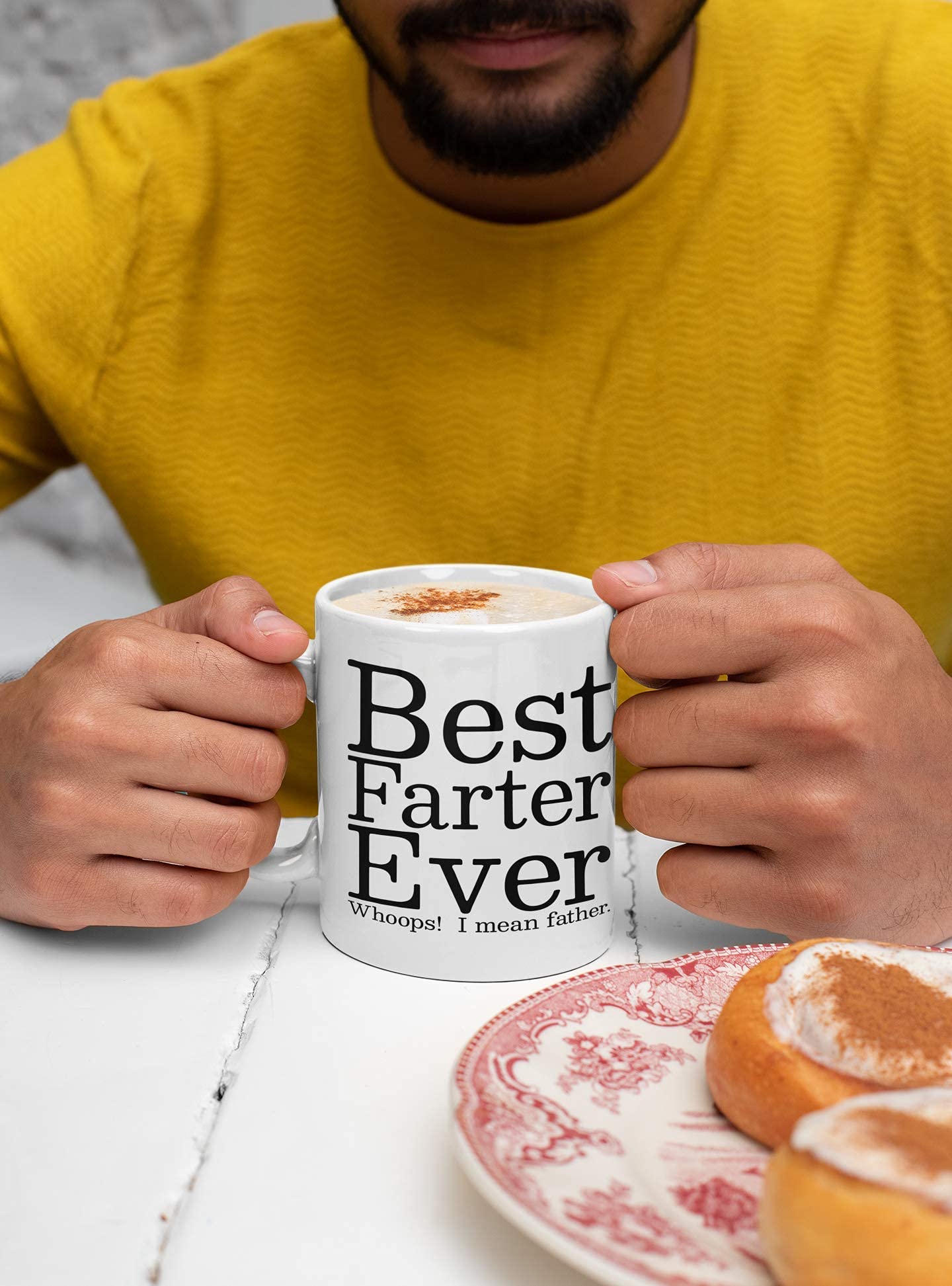 Find Funny Gift Ideas Best Farter Ever Coffee Mug - Funny Father'S Day Mugs From Son Daughter Kids (Bfe White, Ceramic, 8 Oz, Di