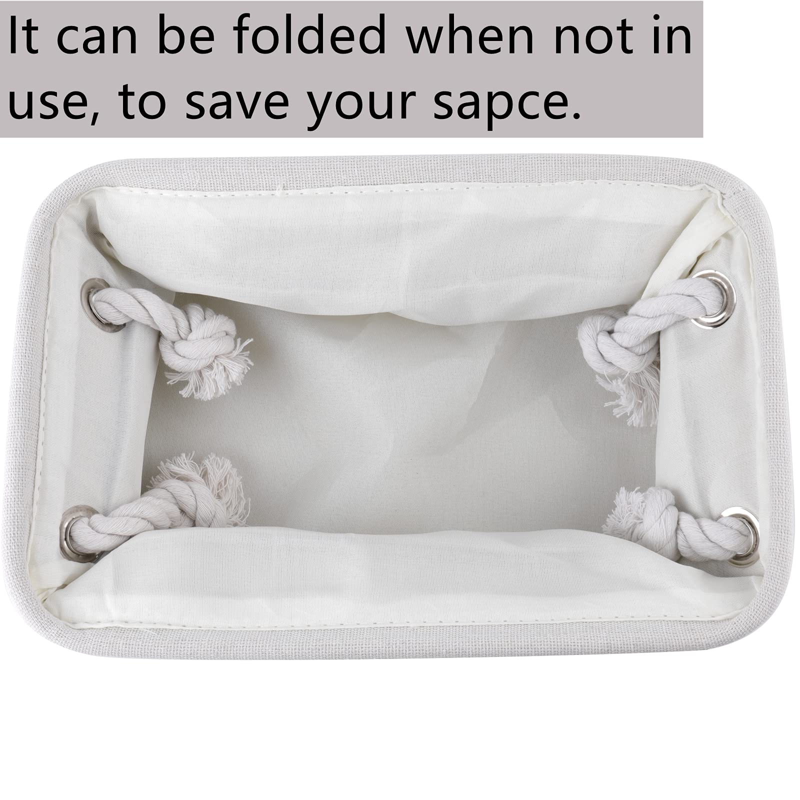 Dicunoy 6 Pack Storage Baskets For Organizing, Small Cloth Basket Bins With Handles, Empty Gift Baskets, Fabric Canvas Boxes For