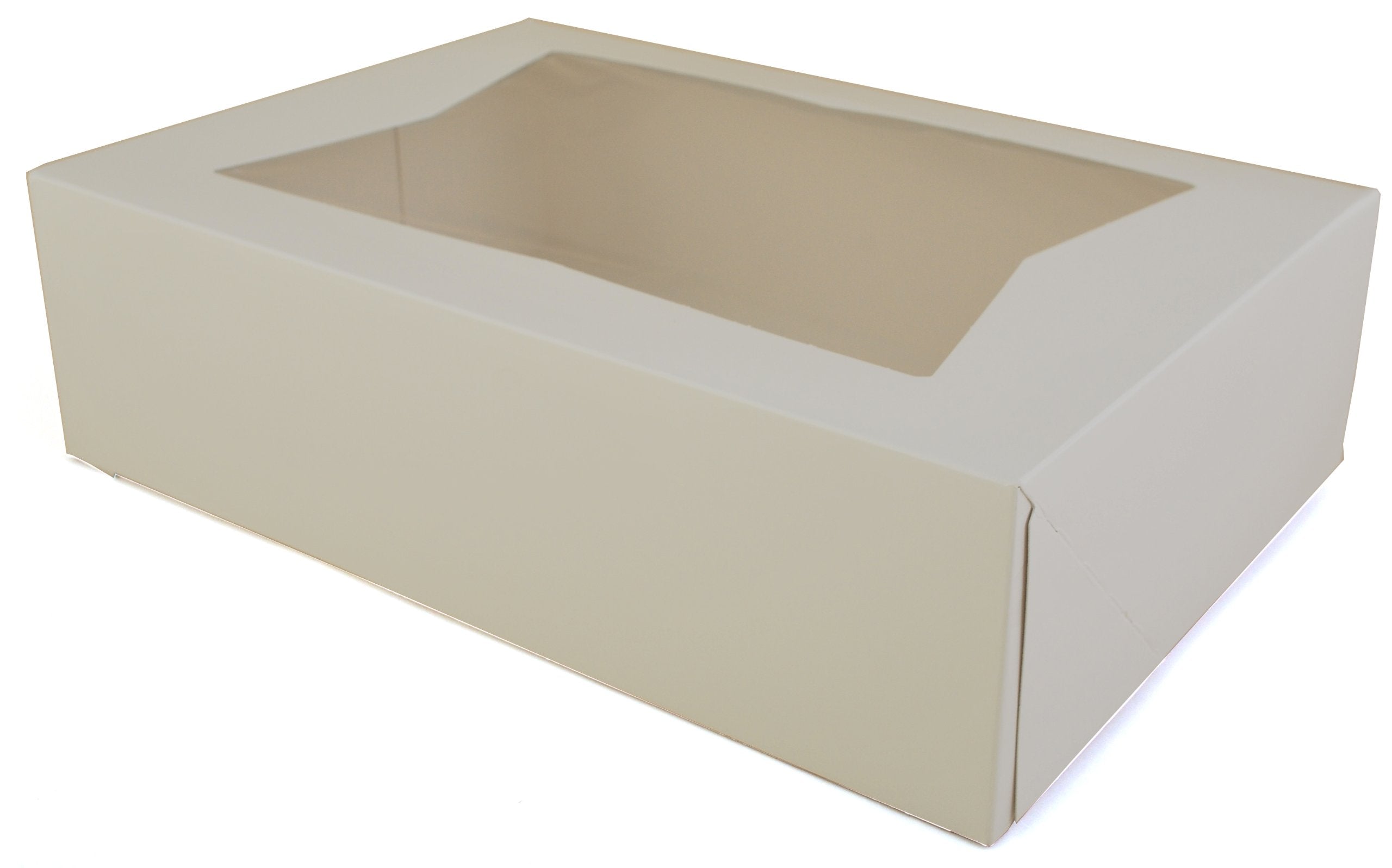 Sct White Window Bakery Boxes With Tuck-In Lid, 10 X 14 X 4, White, Paper, 100/Carton