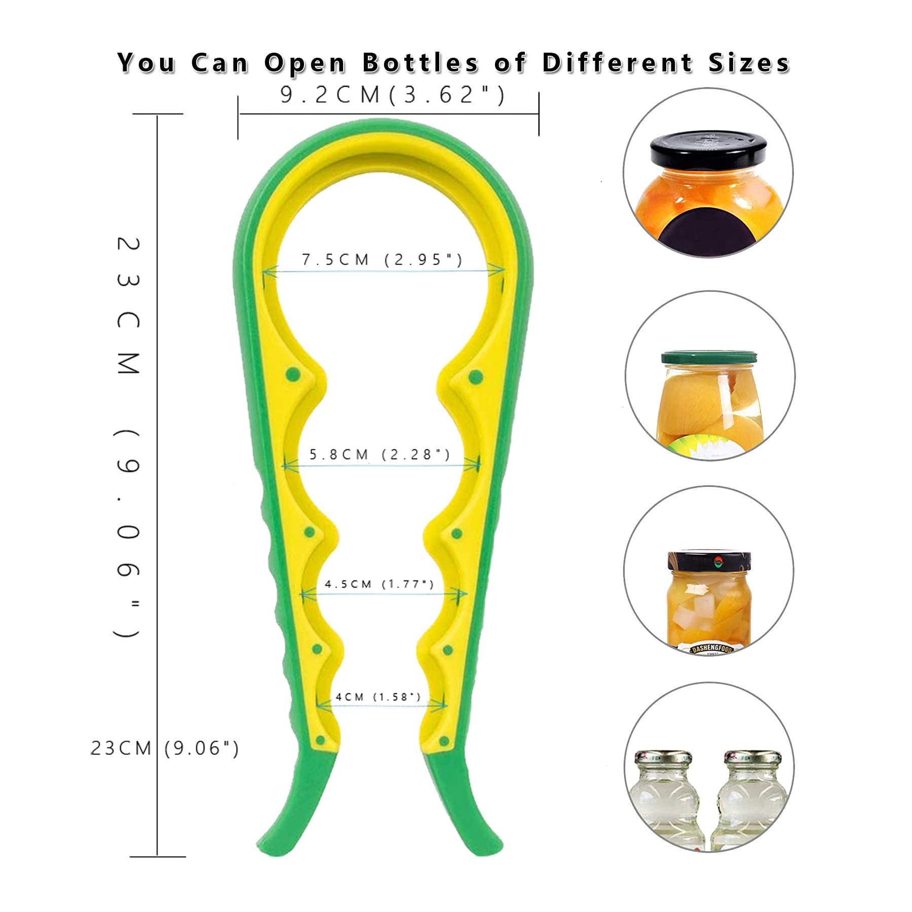 Jinshin Jar Opener,Bottle Opener,Jar Gripper,Can Opener,Jar Lid Opener,Jar Opener For Arthritic Hands & Weak Hands & Seniors And
