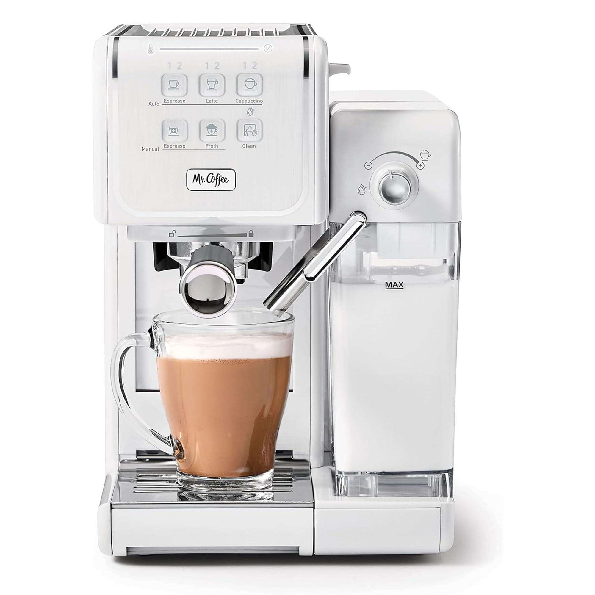 Mr. Coffee One-Touch Coffeehouse - Espresso, Cappuccino, And Latte Maker, With Easy Serving Espresso (Ese) Pod Compatibility - W
