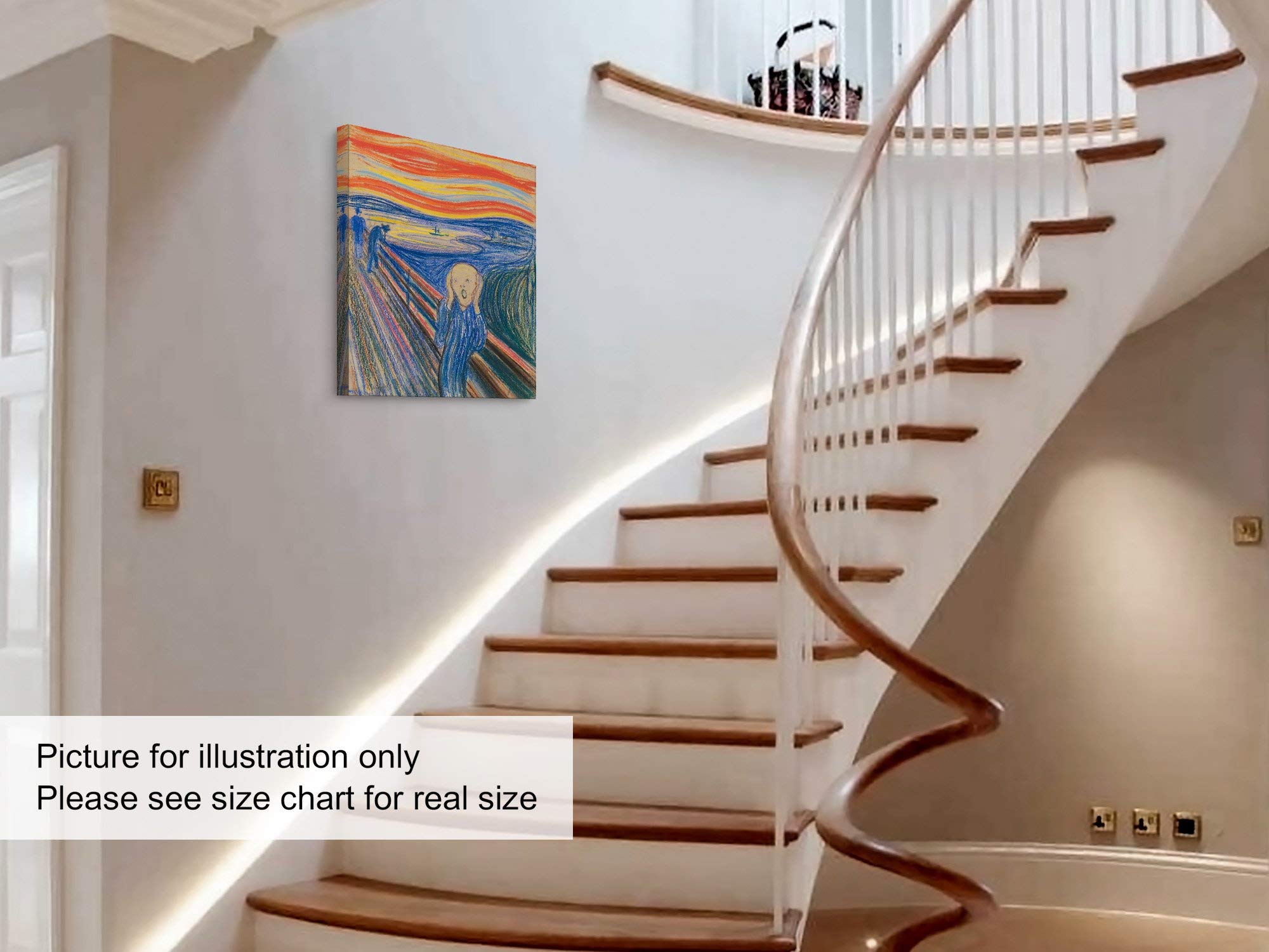 Niwo Art - The Scream, World'S Most Famous Paintings Series, Canvas Wall Art Home Decor, Gallery Wrapped, Stretched, Framed Read