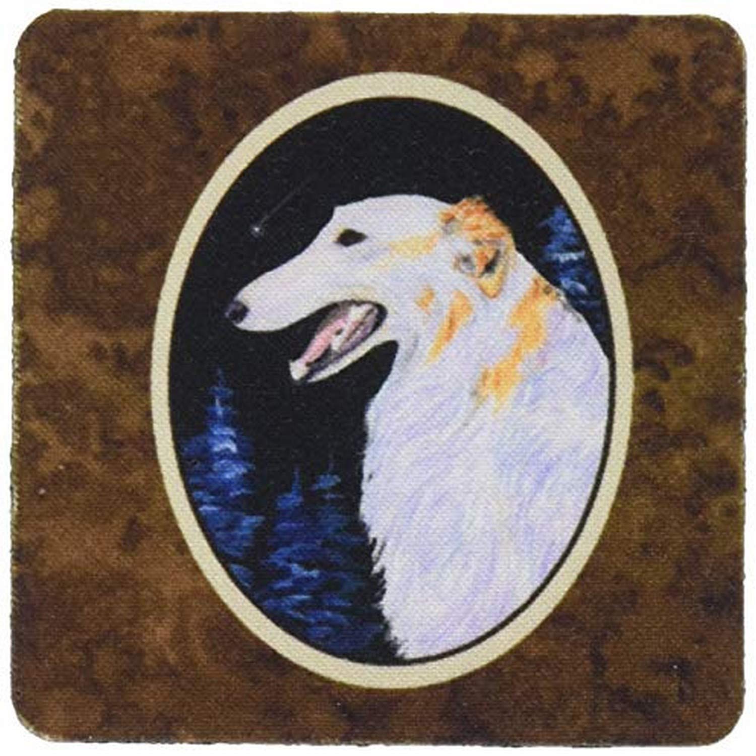 Carolines Treasures Borzoi Foam Coasters (Set of 4), 3.5 H x 3.5 W, Multicolor