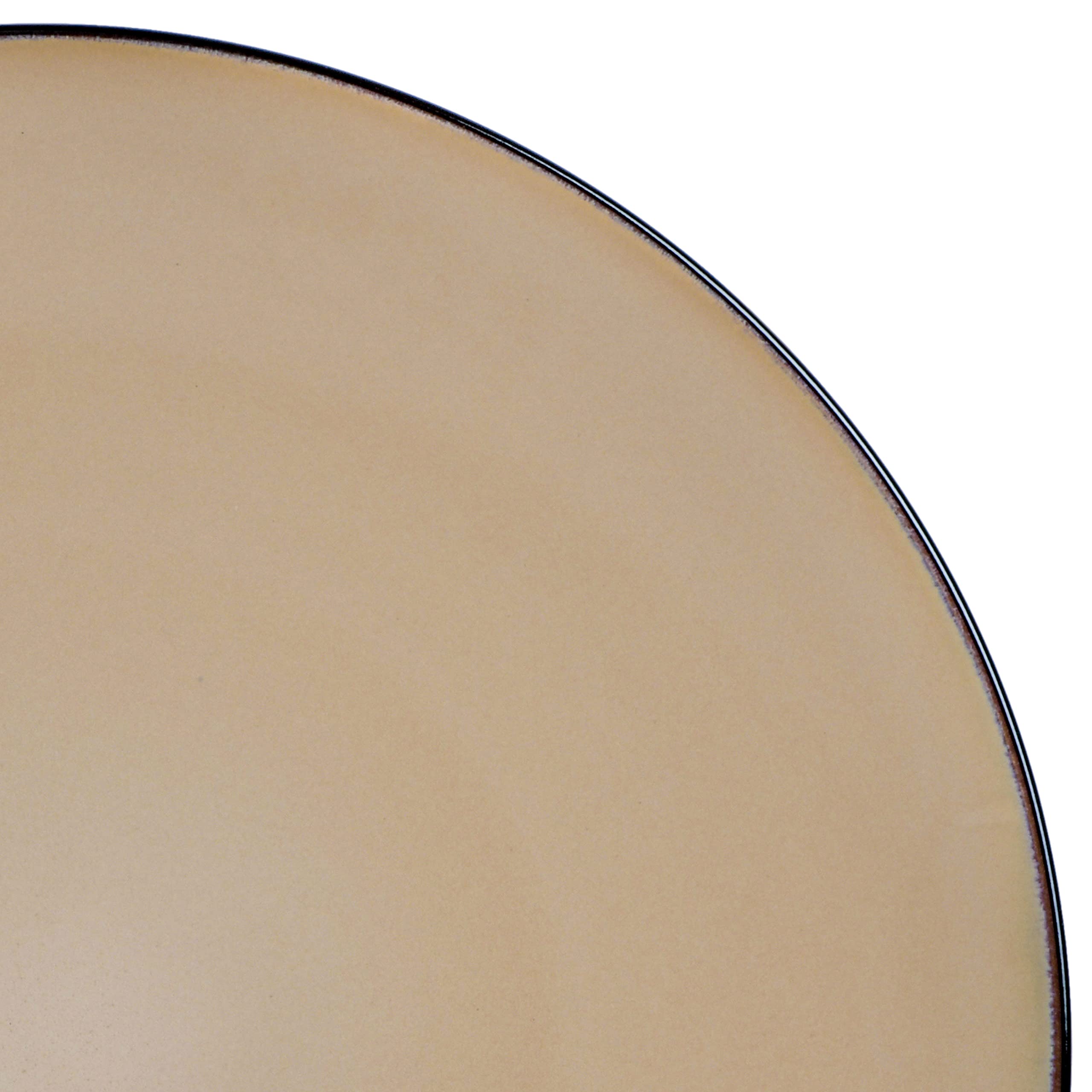 Gibson Soho Lounge Round Reactive Glaze Stoneware Dinnerware Set, Service for 4 (16pc), Taupe