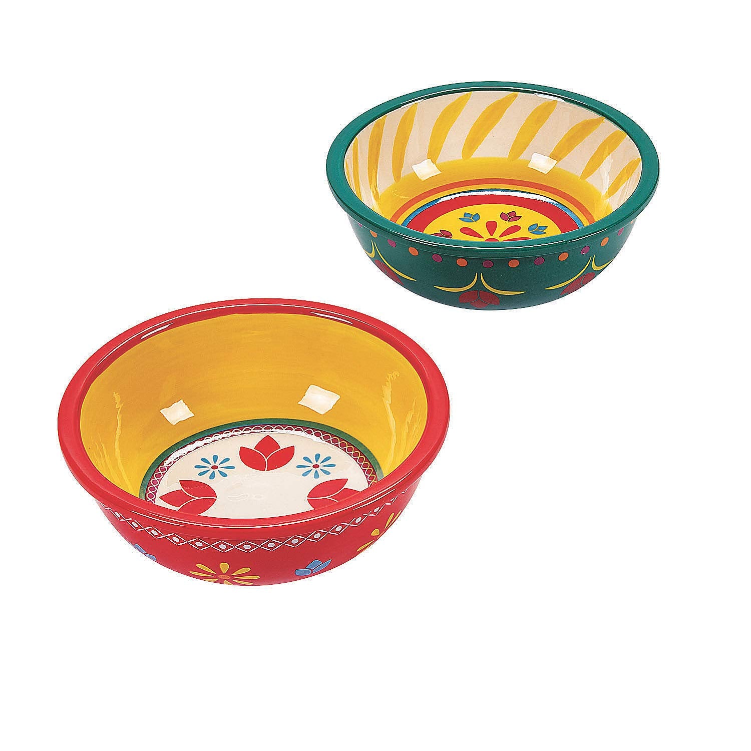 Fun Express - Fiesta Ceramic Dish Set For Cinco De Mayo - Party Supplies - Serveware & Barware - Serving Bowls - Cinco De Mayo -