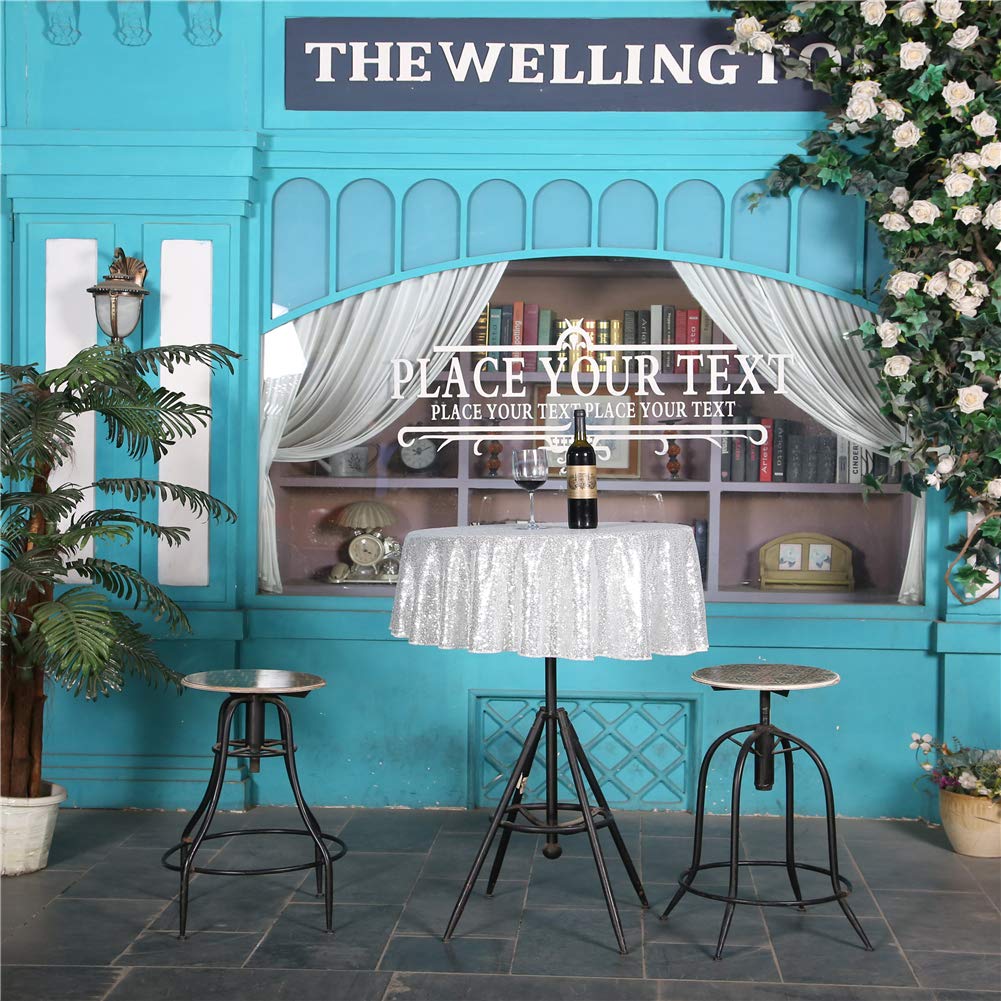 Eternal Beauty Sequin Tablecloth,Sparkly Table Cloth For Wedding Party, Christmas Decorations Round Glitter Tablecloth (50'', Si