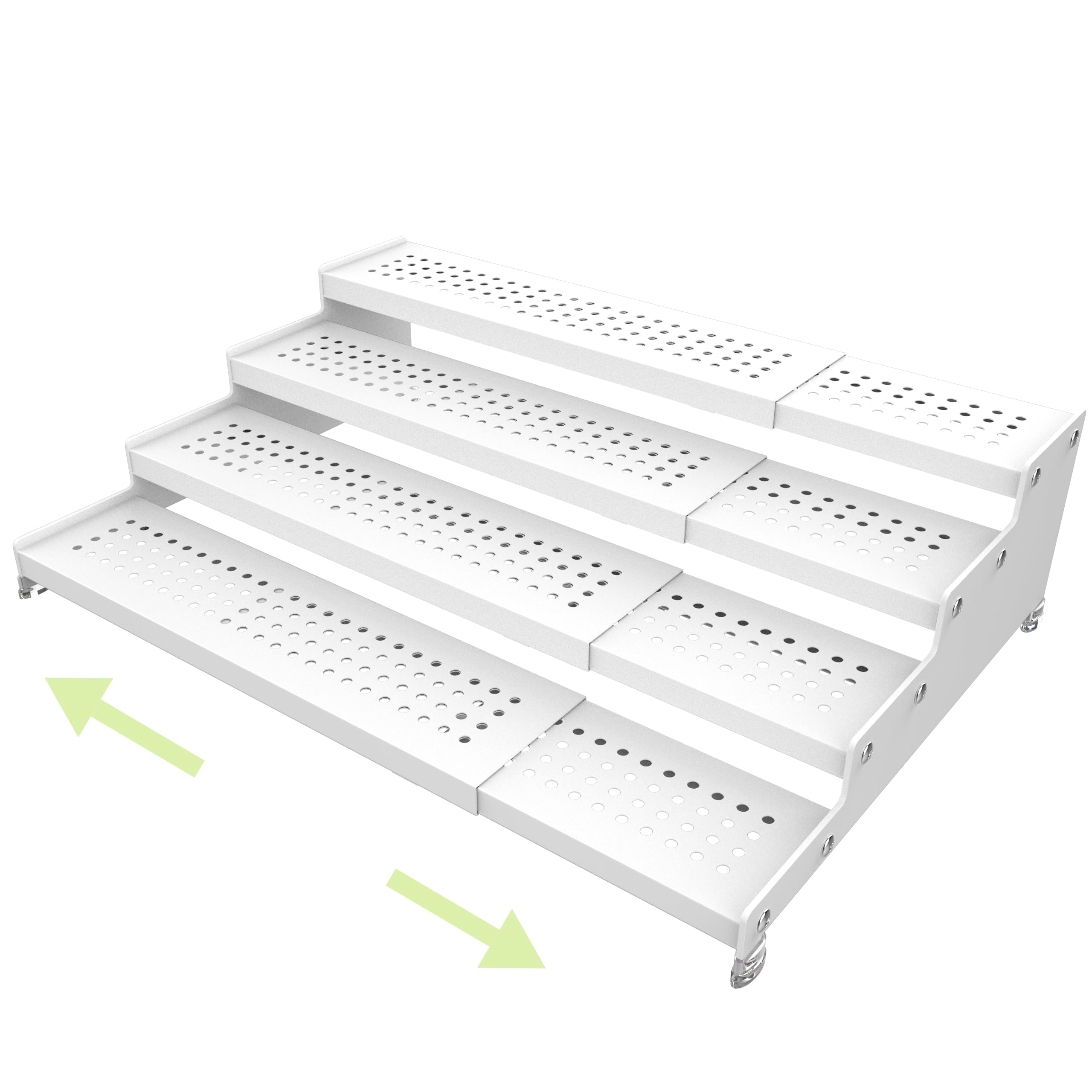 Zilvando Expandable 4Tier Spice Metal Shelf Rack, White