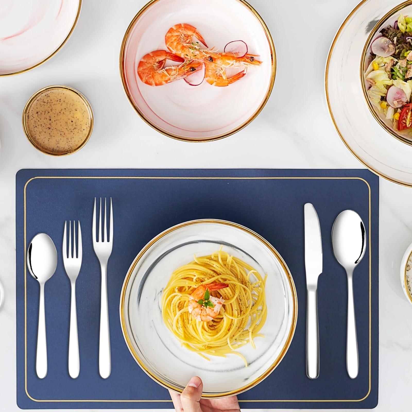 Kekow 30-Piece Silverware Set Service For 6, Stainless Steel Flatware Set, Mirror Polished