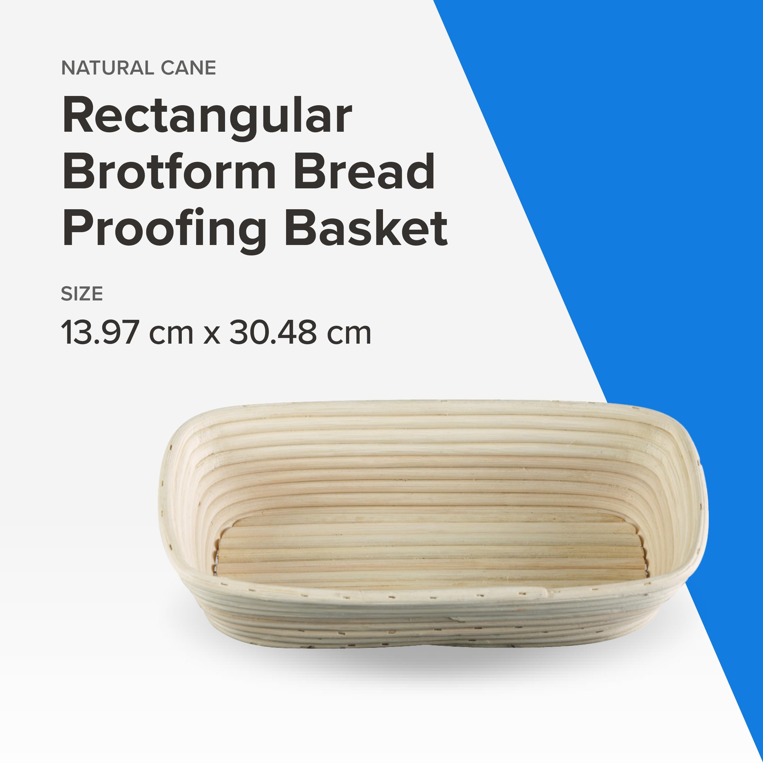 Frieling Proofing Basket - 12" x 5.5" Natural Cane Brotform, Beige, Model 3005