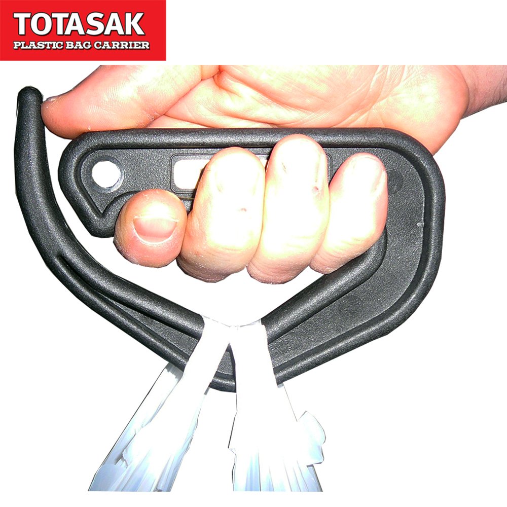 Totasak Grocery Bag Carrier (2 Pack) - Multiple Shopping Bag Holder Handle - Durable Lightweight Multi Purpose Secondary Handle