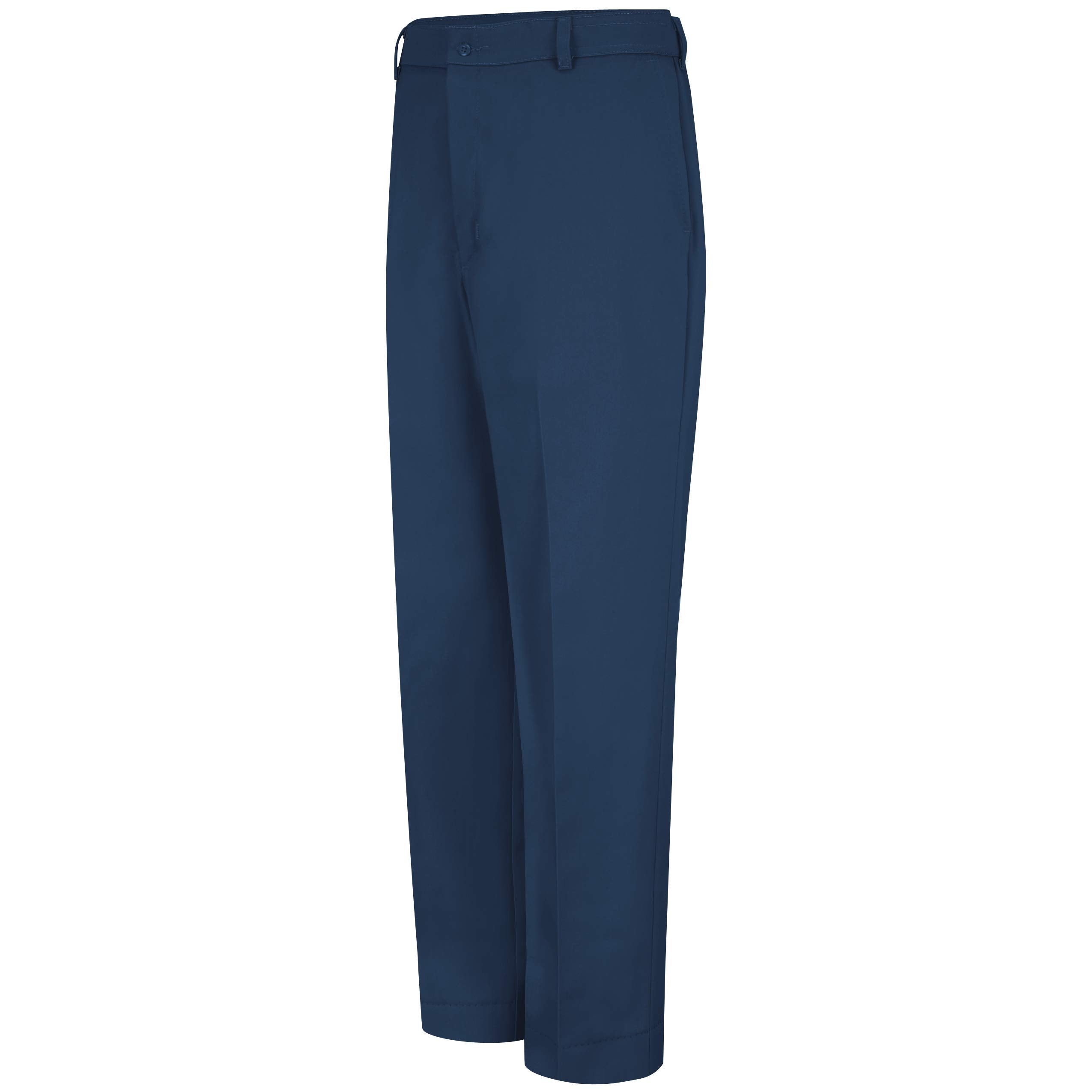 Red Kap Mens Stain Resistant, Flat Front Work Pants, Navy, 52W X 32L