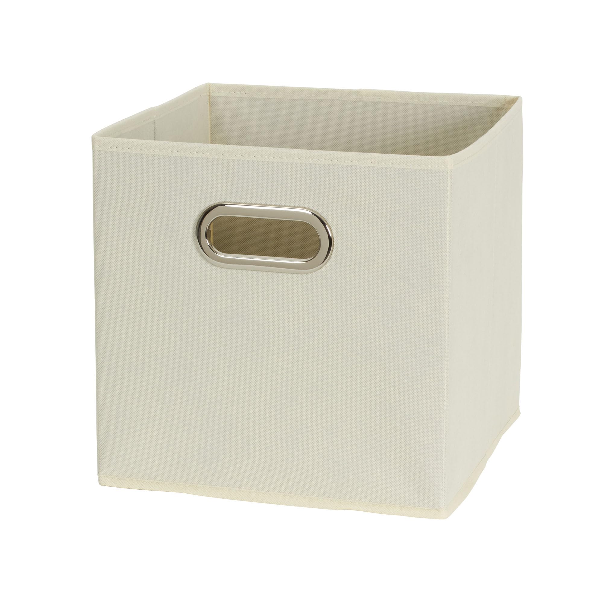 Household Essentials Foldable Fabric Storage Bins, Set of 6 Cubby Cubes, 11”x11”x11”, Cream, Model 82-1