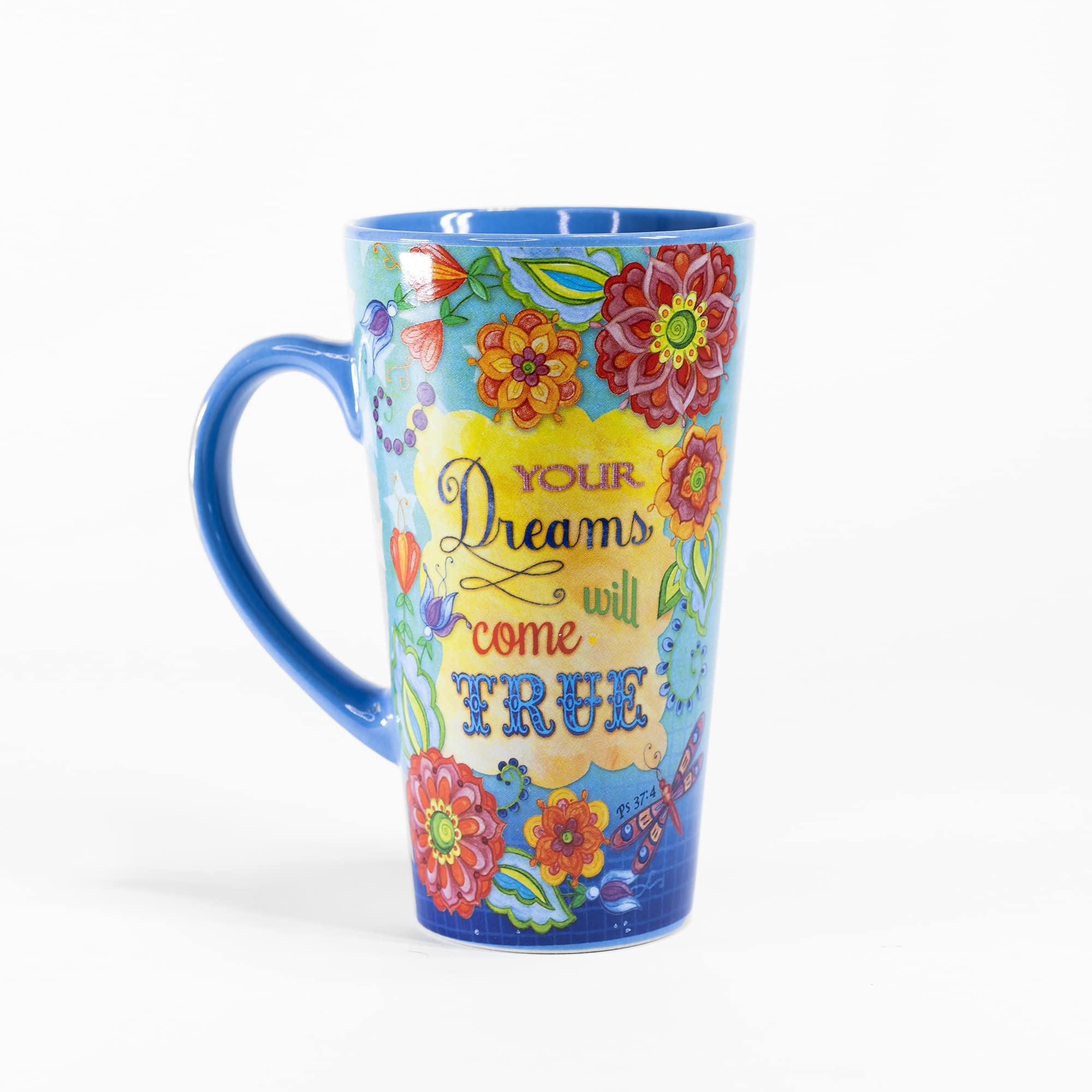 Divinity Boutique Inspirational Stoneware Mug, Dreams Come True, Multicolor 16 Ounce