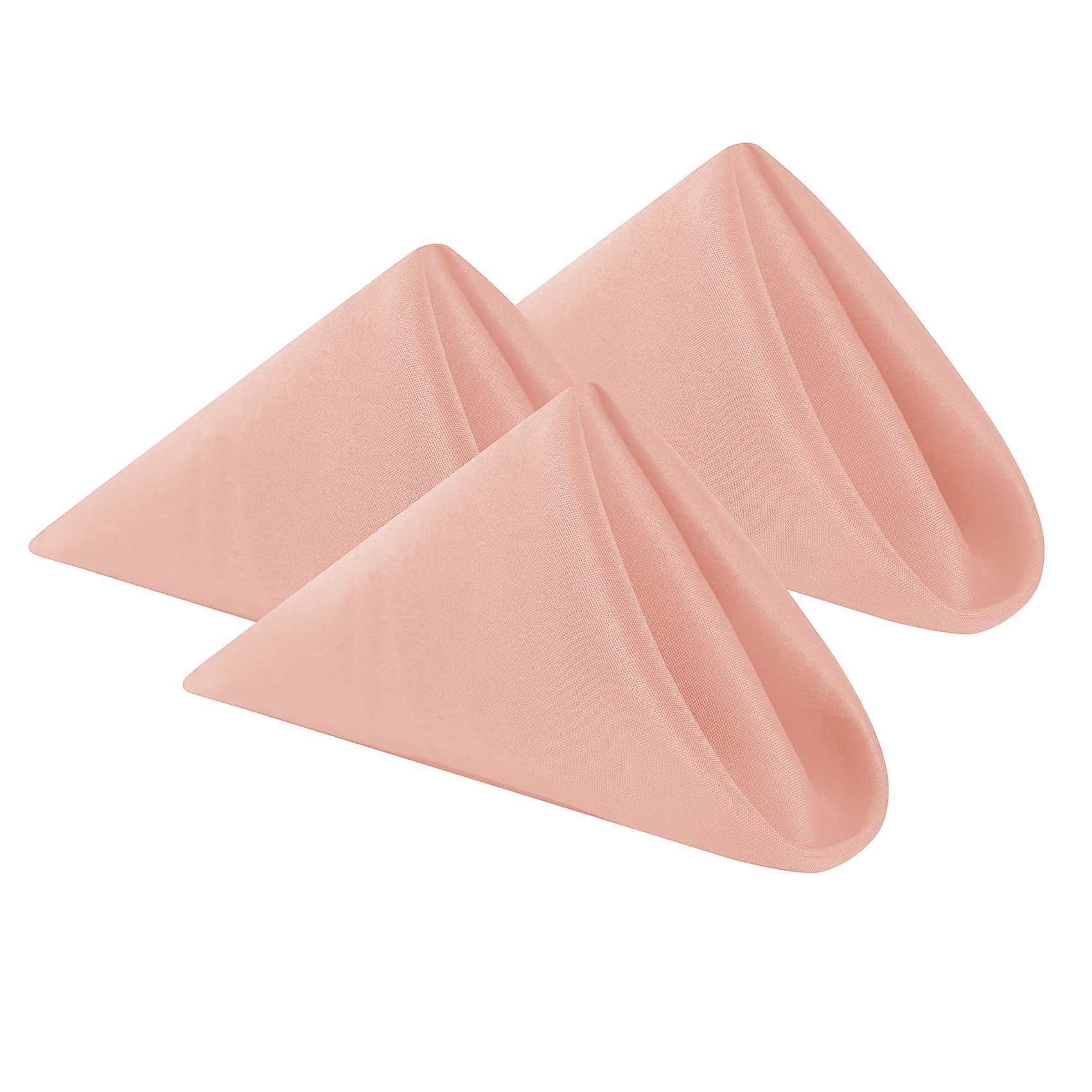 Cloth Napkins 20X20 Inch Washable Polyester Dinner Napkins Soft Table Napkins For Wedding Party Dining Banquet(Dusty Pink,12Pcs)