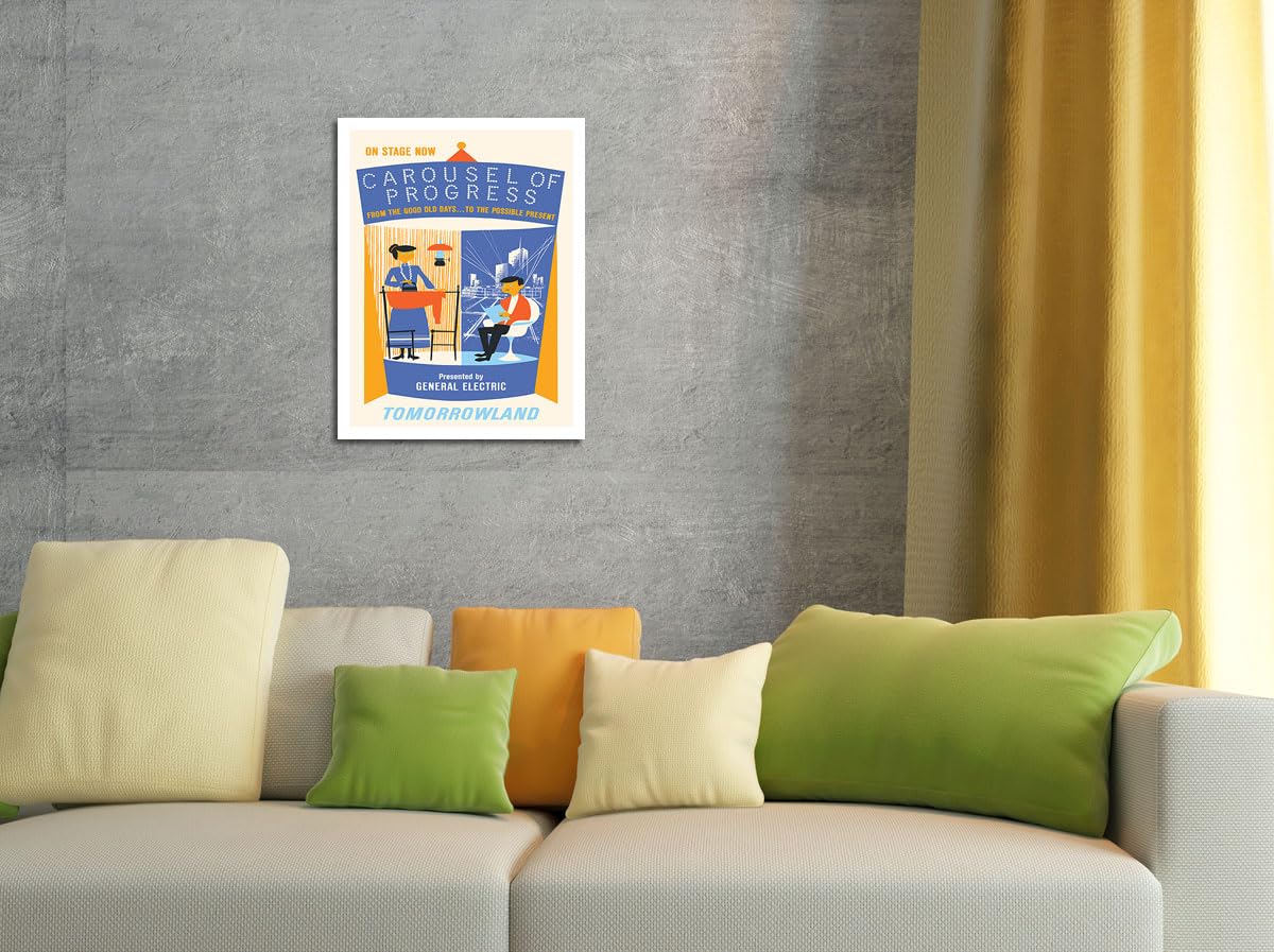 Disneyland - Tomorrowlands Carousel Of Progress - Vintage Advertising Poster C.1967 - Fine Art Matte Paper Print (Unframed) 18X2