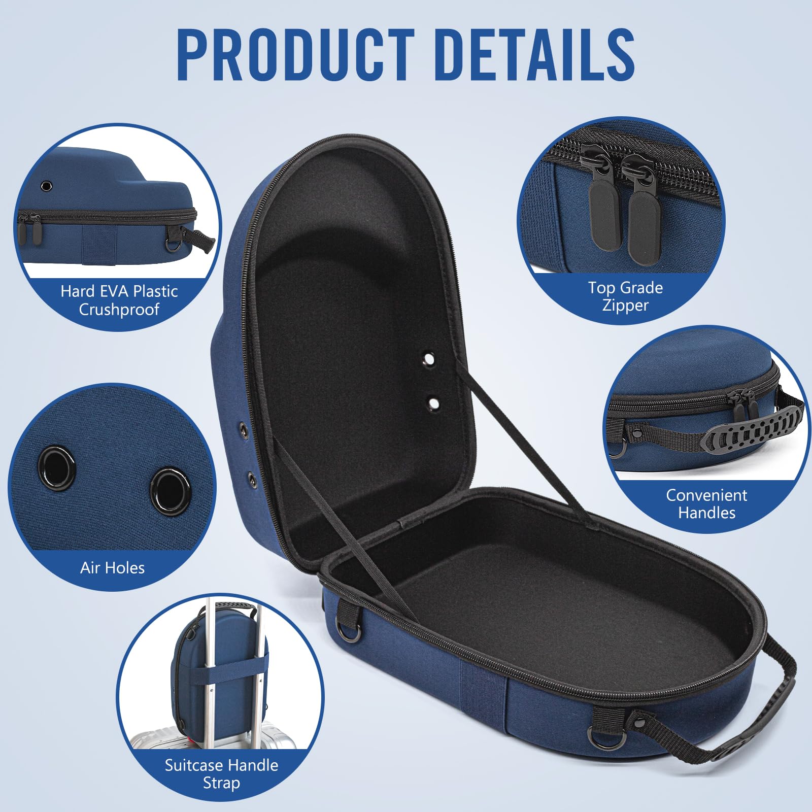 Livememory Travel Hat Case - Hard Hat Case For Baseball Caps Hat Carrier Case Rack For Travel & Home Storage - Protects Up To 6