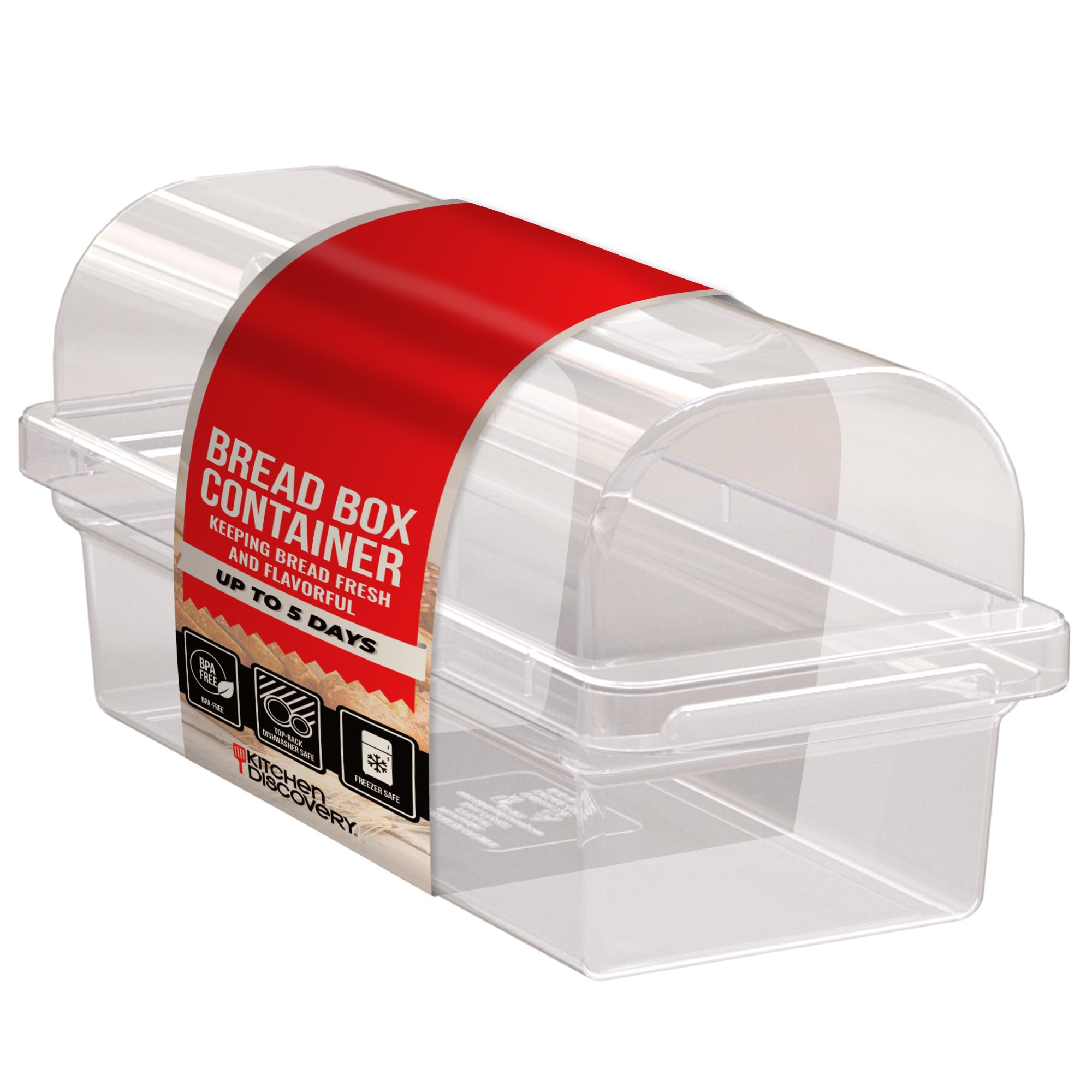 Plastic Bread Box Container - Kitchen Discovery - Bread Box Plastic Storage - Plastic Bread Holder For Keeping Flavor And Freshn