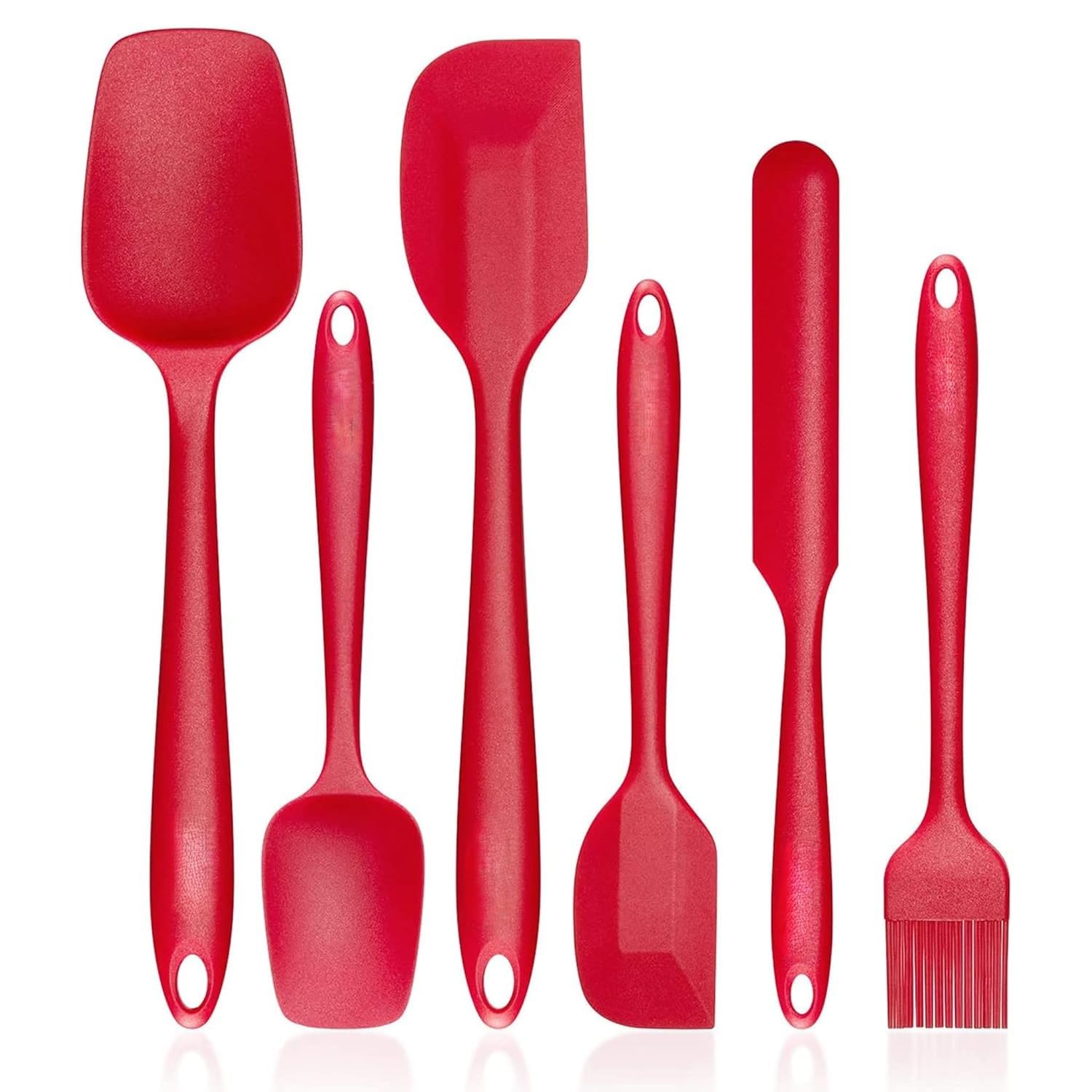 Biyali 6Pcs Silicone Spatula Set  Large Heat Resistant Spatula For Cooking | Baking And Mixing | NonStick Cookware For Kitchen