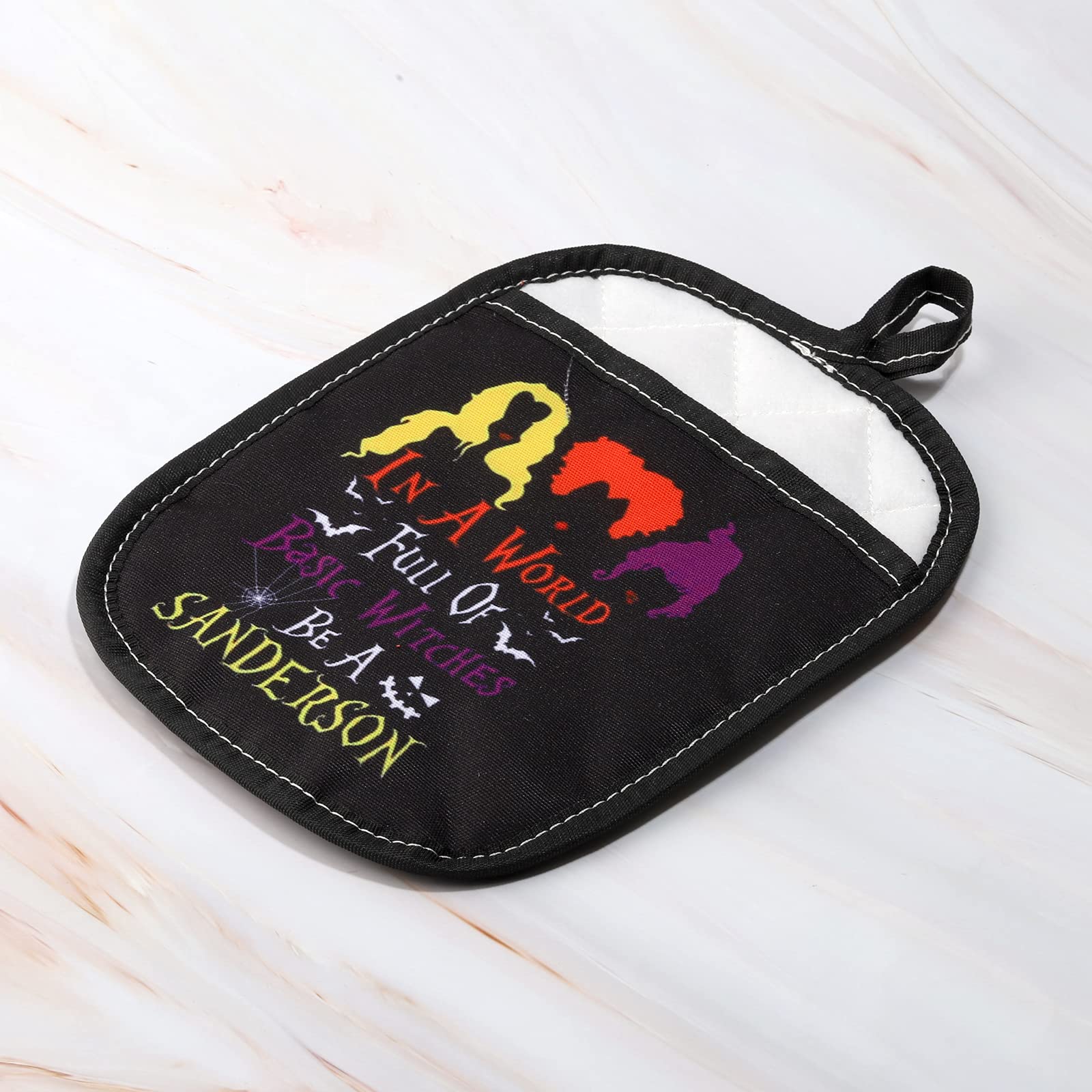 G2Tup Witchy Hocus Sisters Inspired Oven Mitts Pot Holders With Pockets In A World Full Of Basic Witches Be A(In A World)