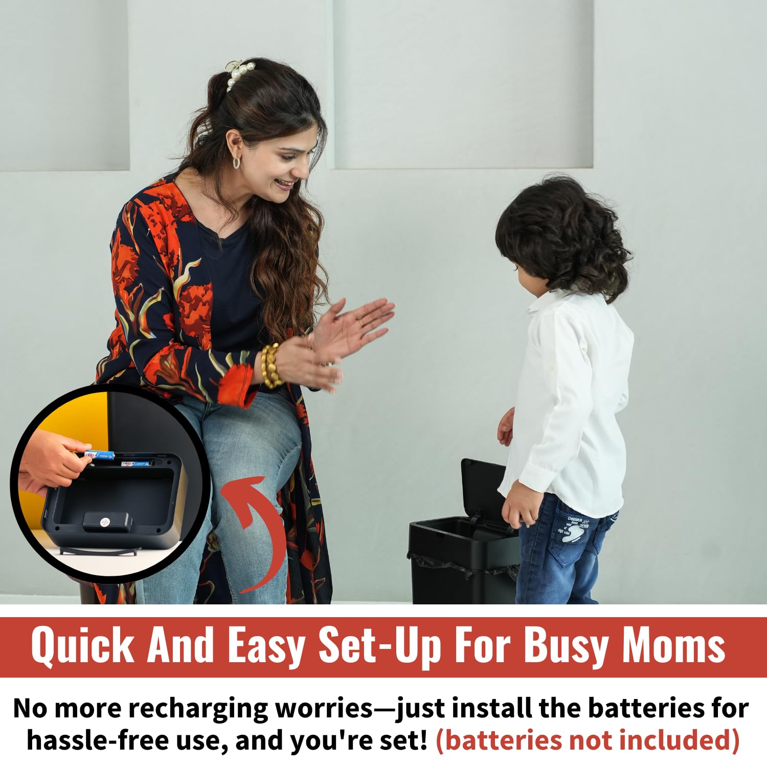 Instacuppa Automatic Touchless Motion Sensor Dustbin  Quick Open, Soft Close Lid, Ipx5 Waterproof, Sleek Design For Kitchens, Ba