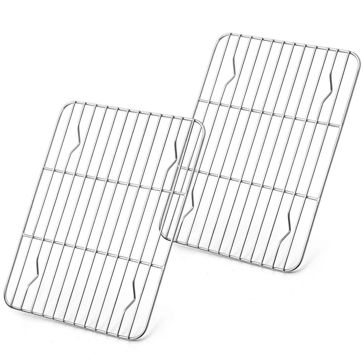 Mini Baking Rack E-Far Small Baking Rack Set Of 2, Stainless Steel Metal Roasting Cooki ...
