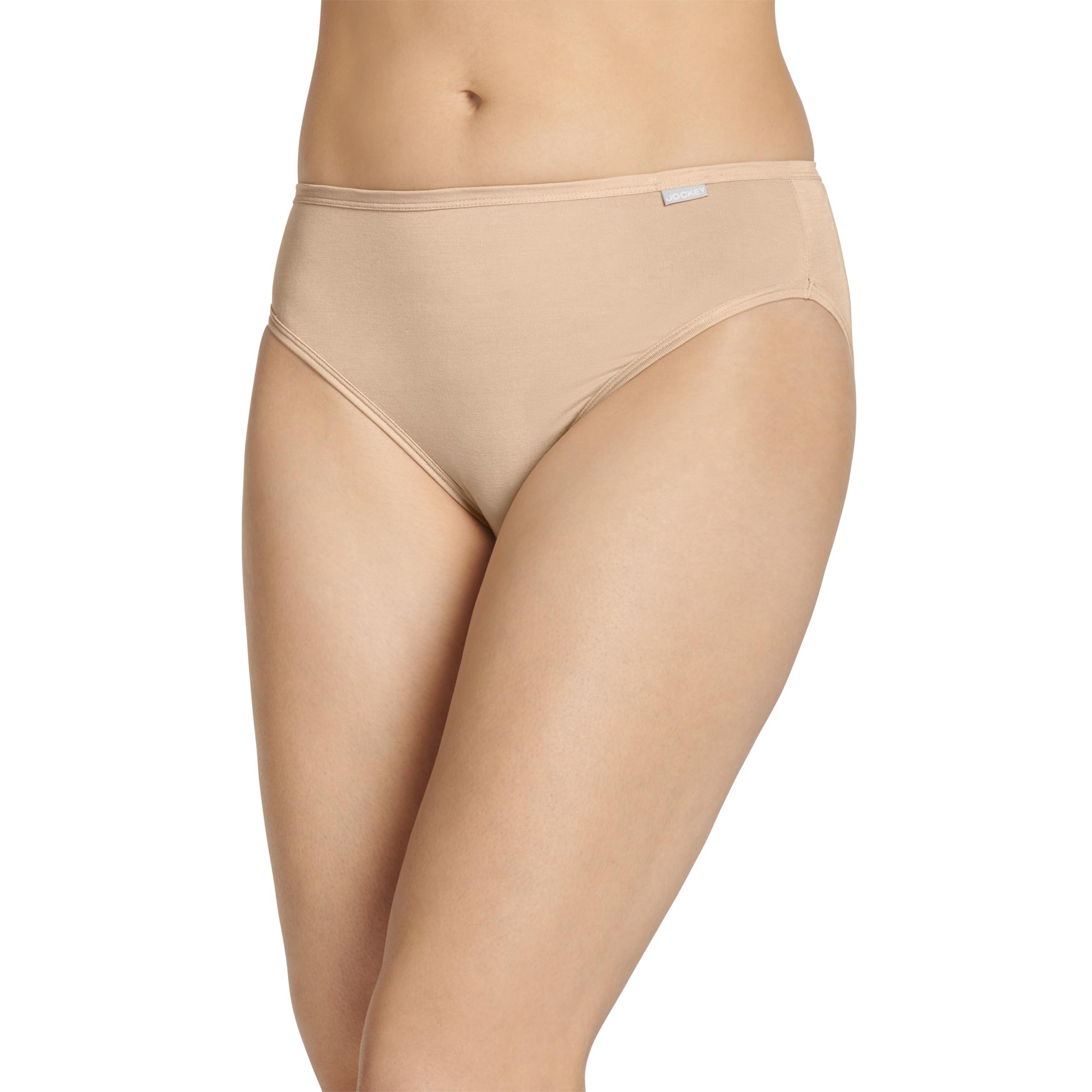 Jockey Womens Underwear Supersoft French Cut - 3 Pack, Blacklightivory, 6