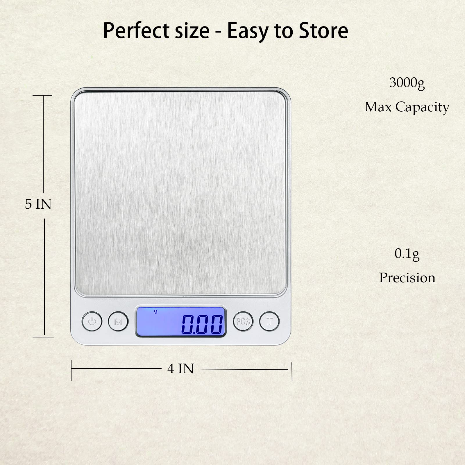 Food Scale, Lzpgitgd Digital Kitchen Scale Weight Grams And Oz For Cooking Baking, Coffee, Loss Dieting, Jewelry And Meal Prep,