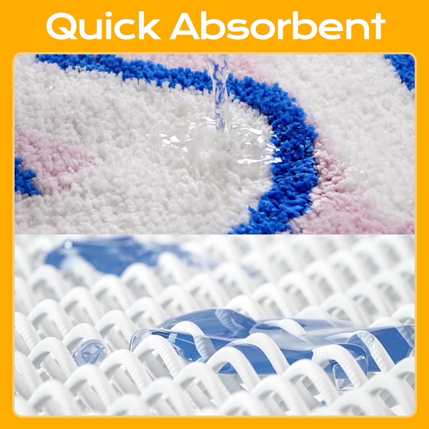 Comblue Purple Cute Bath Mat Non Slip, Extra Soft Funky Funny Bathroom Rugs For Floor Decor, Luxury Microfiber Super Absorbent C