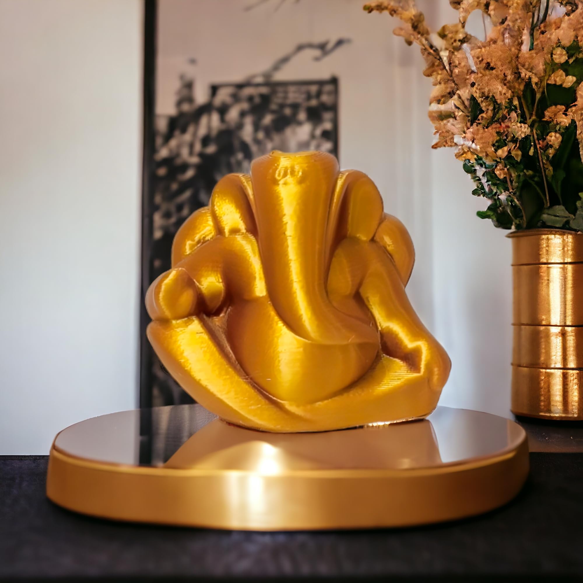A3Dg Handcrafted Ganesh Statue For Home Decor  Elegant Lord Ganesha Idol For Living Room, Office, Or Pooja Room | Spiritual And 