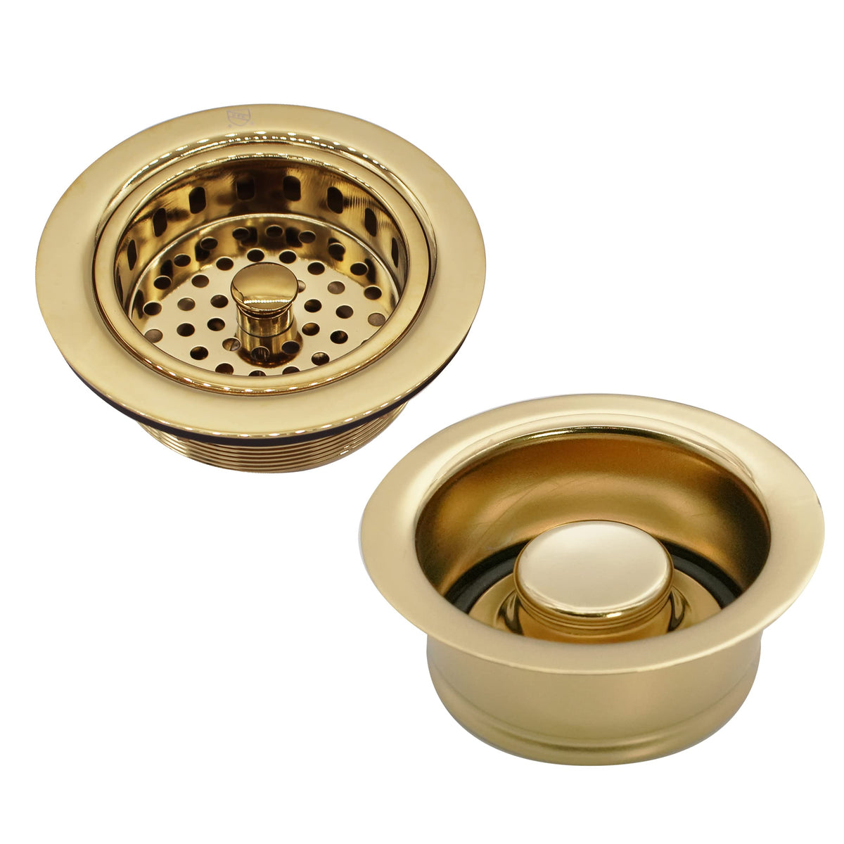 Westbrass A2165-01 4-1/4'' Od Post Style Large Kitchen Basket Strainer With Waste Disposal Flange And Stopper Drain Set, 1-Pack,