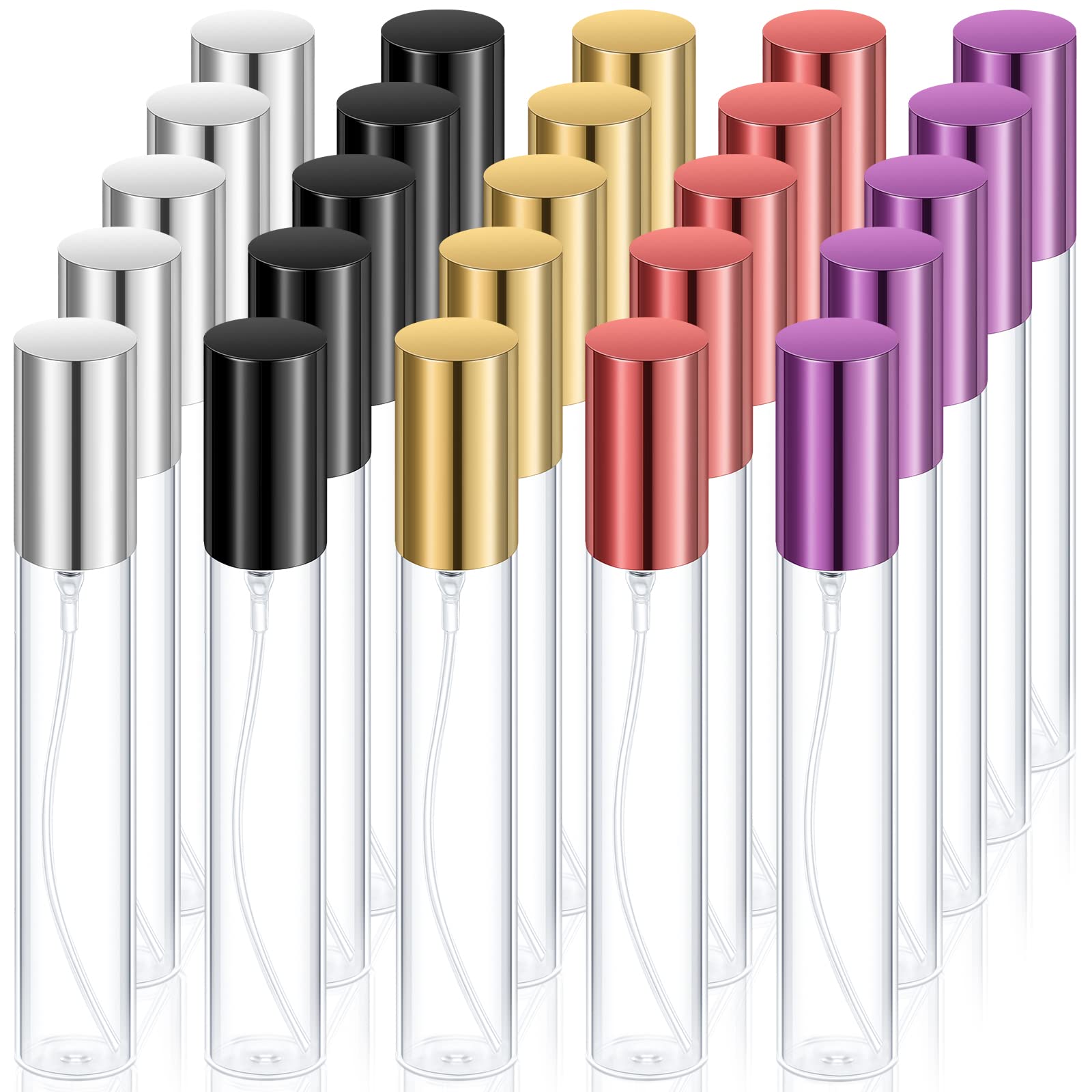 Yinder 25 Pcs 15Ml Travel Spray Bottle Refillable Perfume Atomizer Bulk Glass Mini Cologne Perfume Bottles Empty Fine Mist Porta