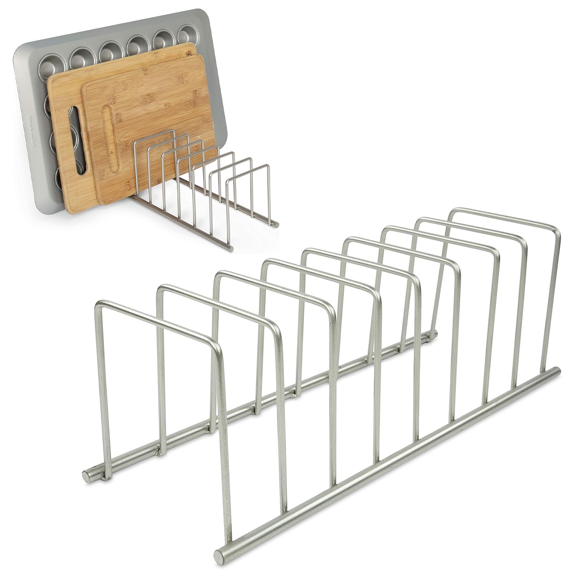 Spectrum Diversified 32078 Dish Drainer For Pots & Pans, Plates, Cutting Boards, Serving Trays & Lids, Satin Nickel