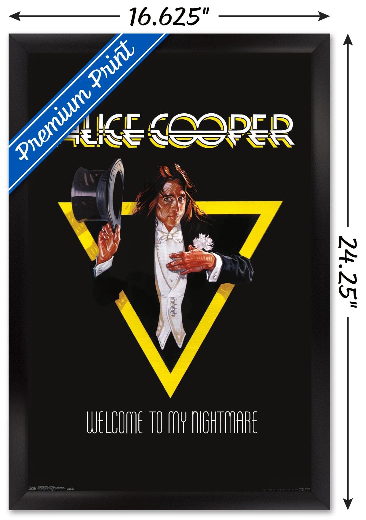 Trends International Alice Cooper - Welcome Wall Poster, 14.725'' X 22.375'', Black Framed Version