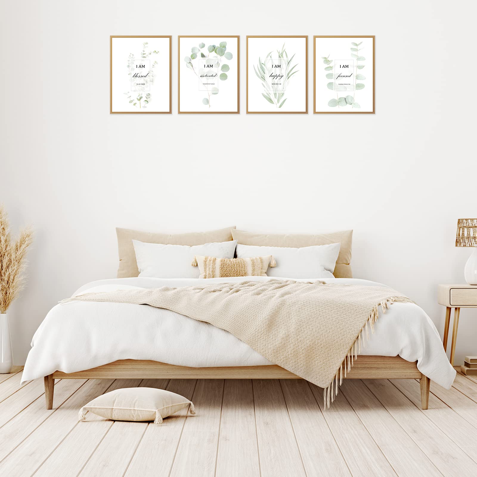 Hoozgee Motivational Botanical Plants Wall Art Prints Encouragement Words For Office Bedroom Decor Canvas Posters (8''X10'' Unfr